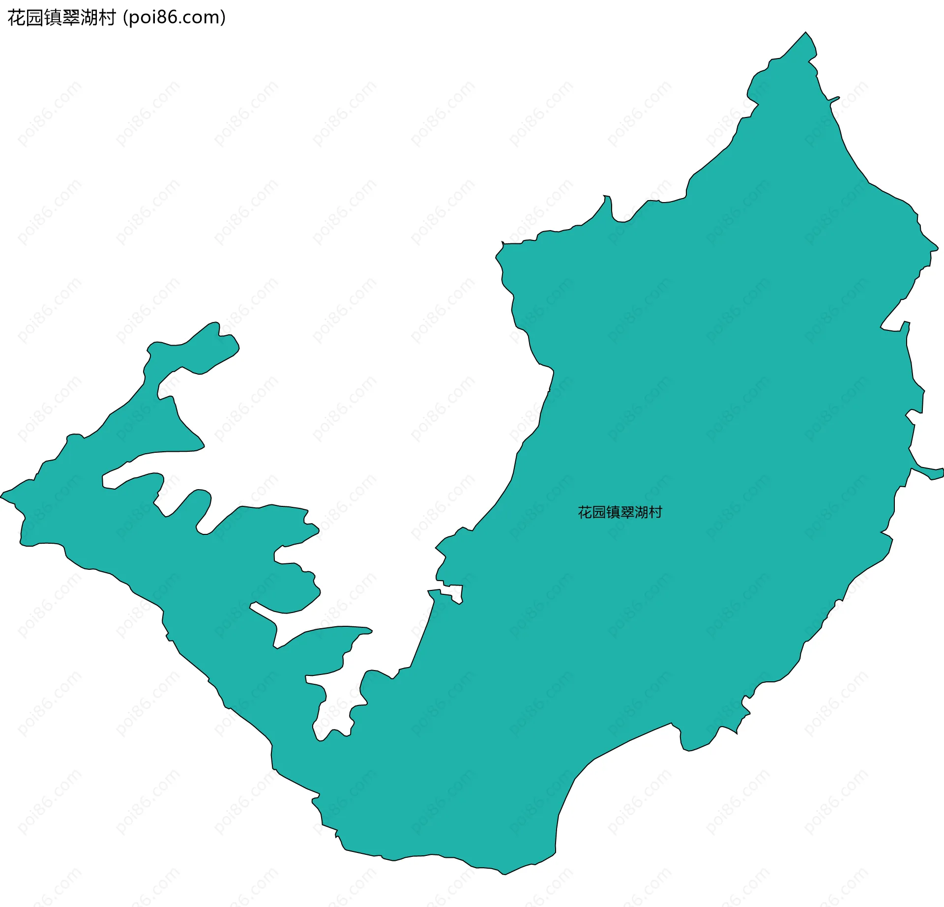 花园镇翠湖村边界地图