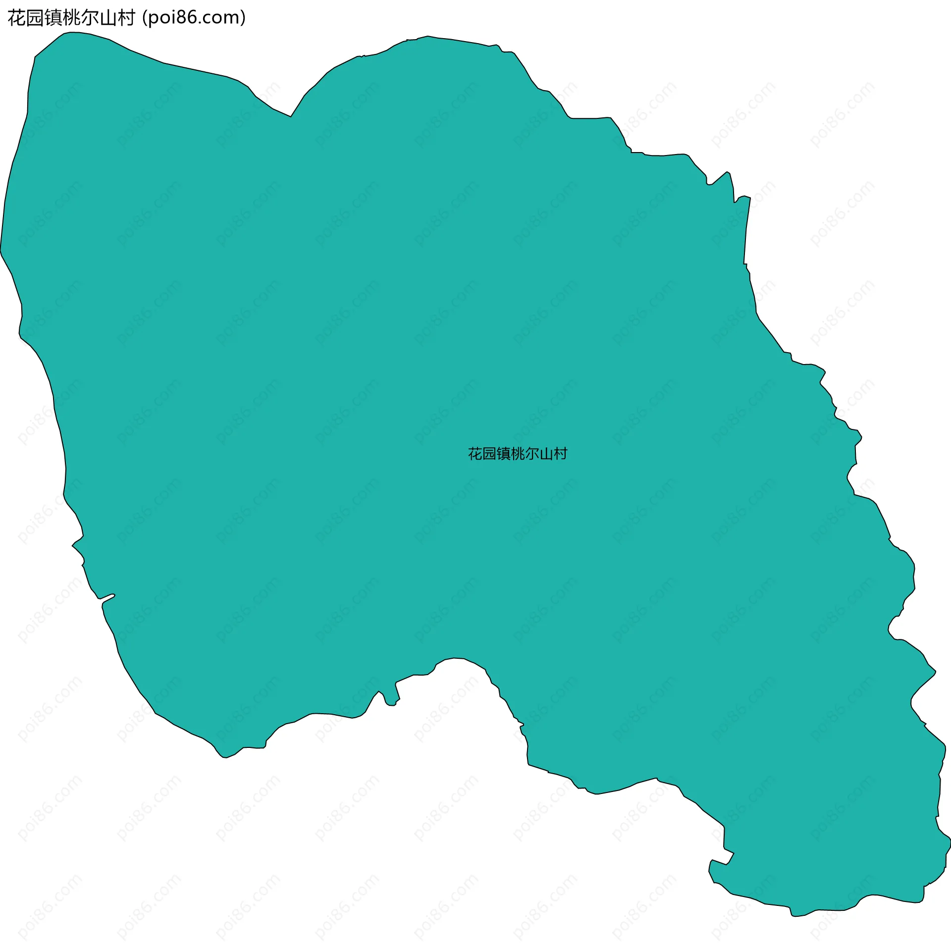 花园镇桃尔山村边界地图