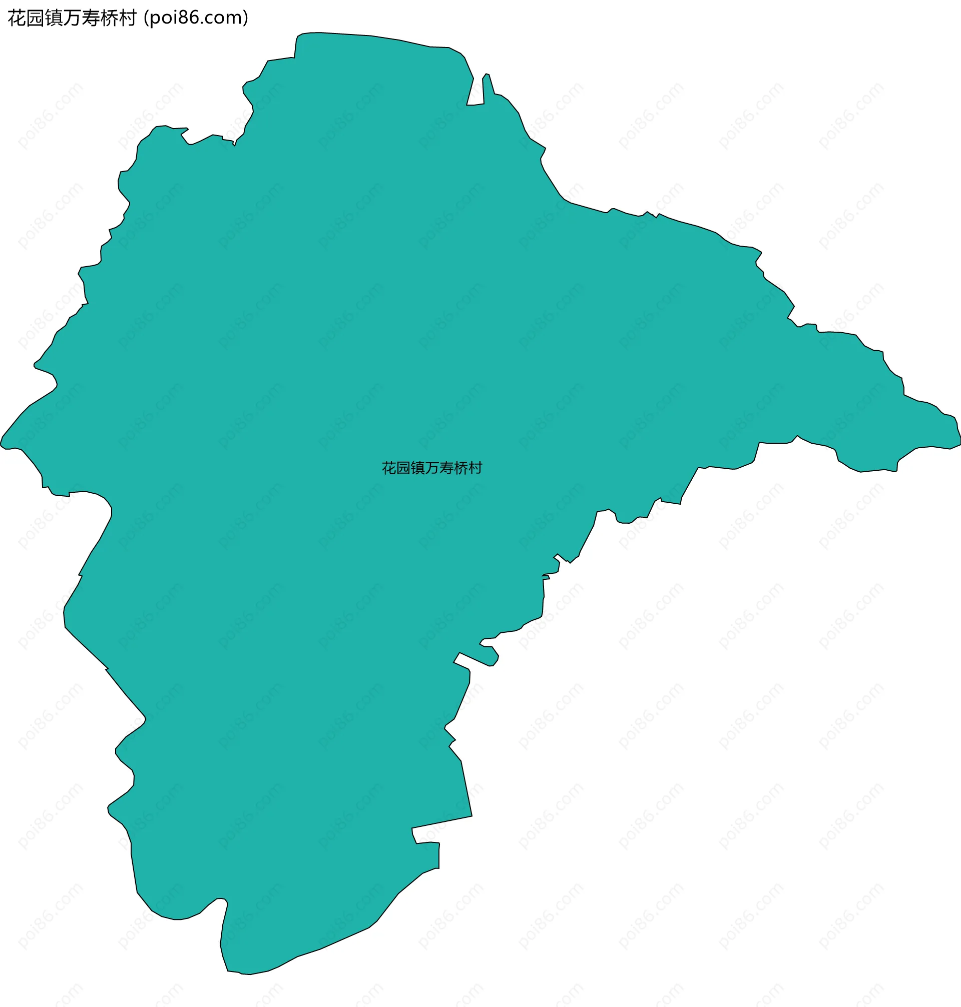 花园镇万寿桥村边界地图