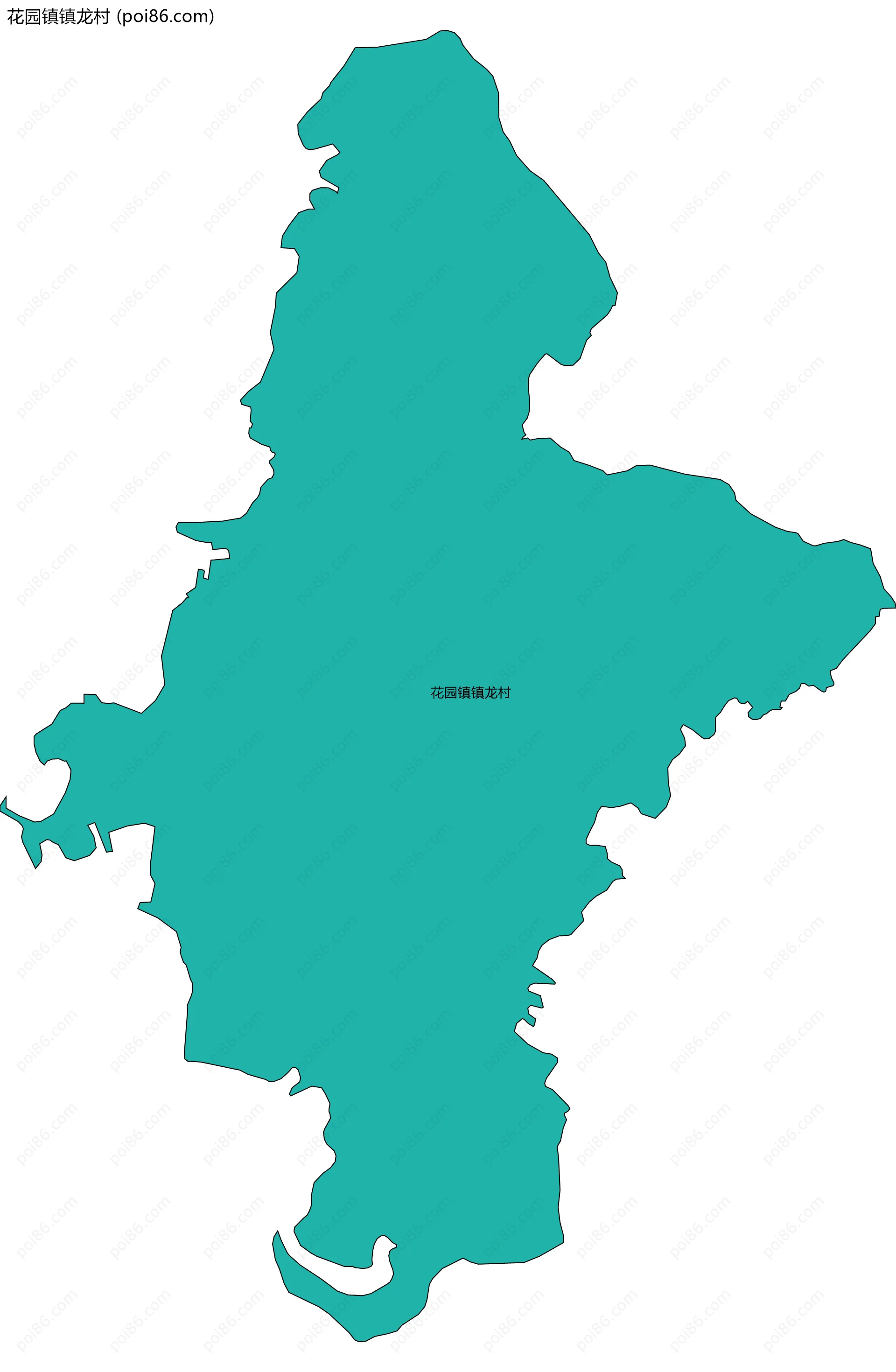 花园镇镇龙村边界地图