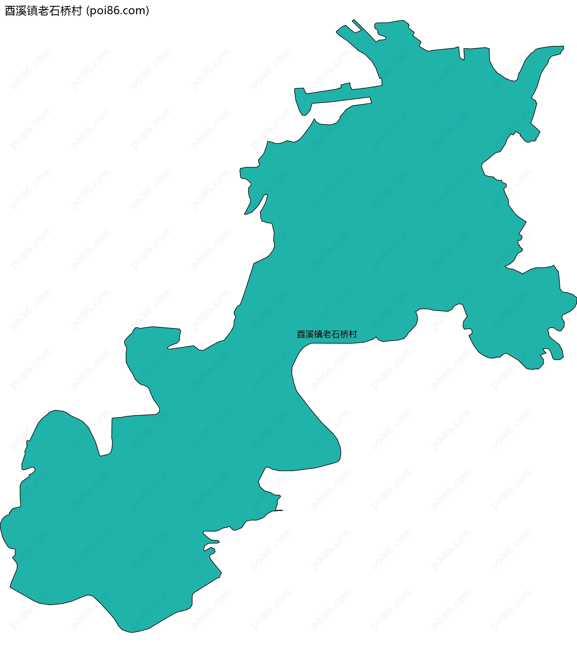 酉溪镇老石桥村边界地图