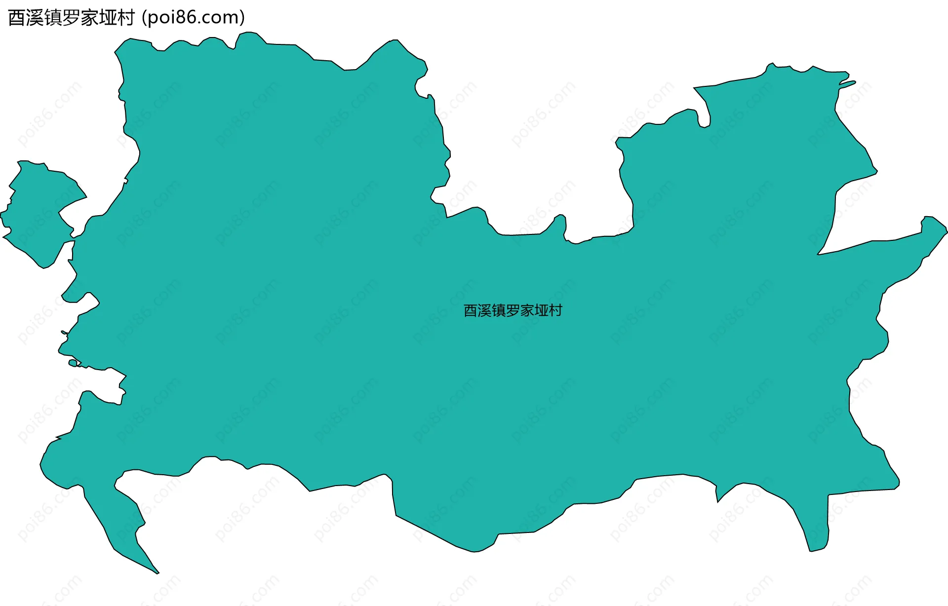 酉溪镇罗家垭村边界地图