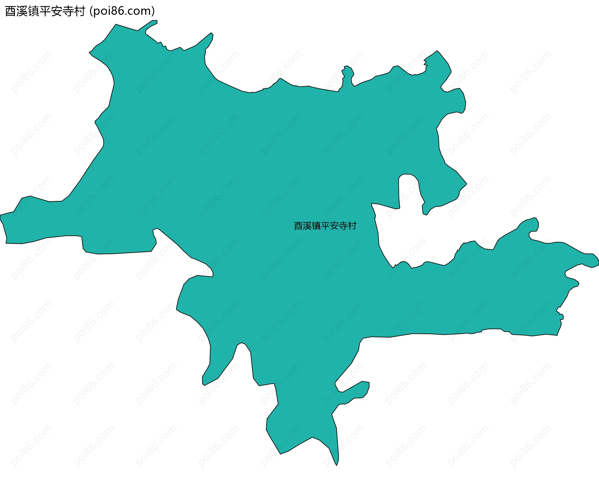 酉溪镇平安寺村边界地图