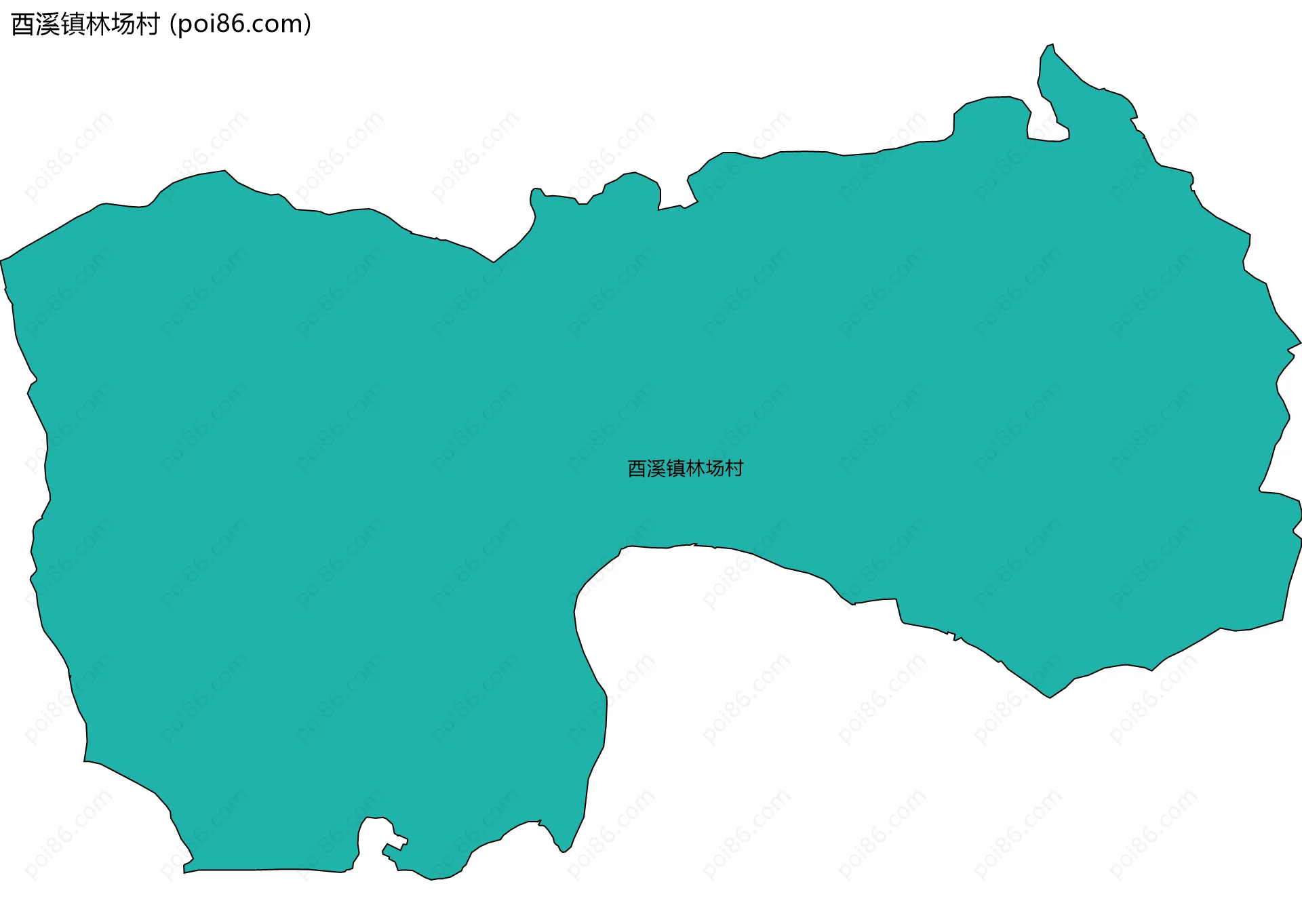 酉溪镇林场村边界地图