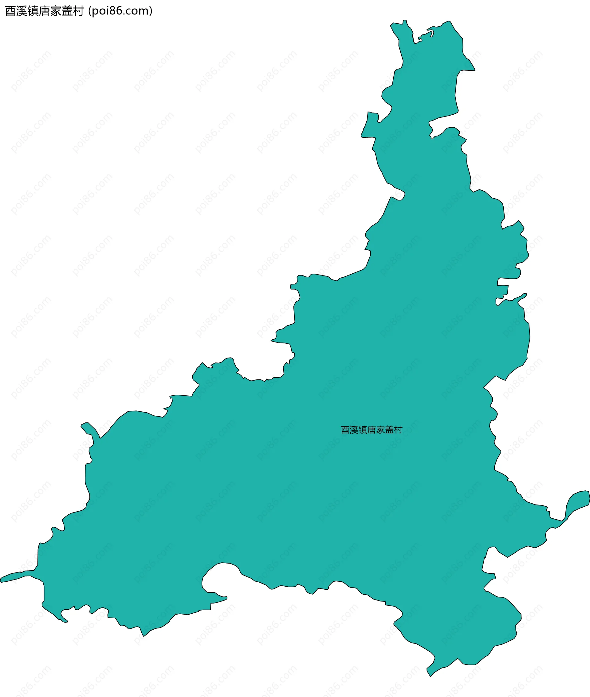 酉溪镇唐家盖村边界地图