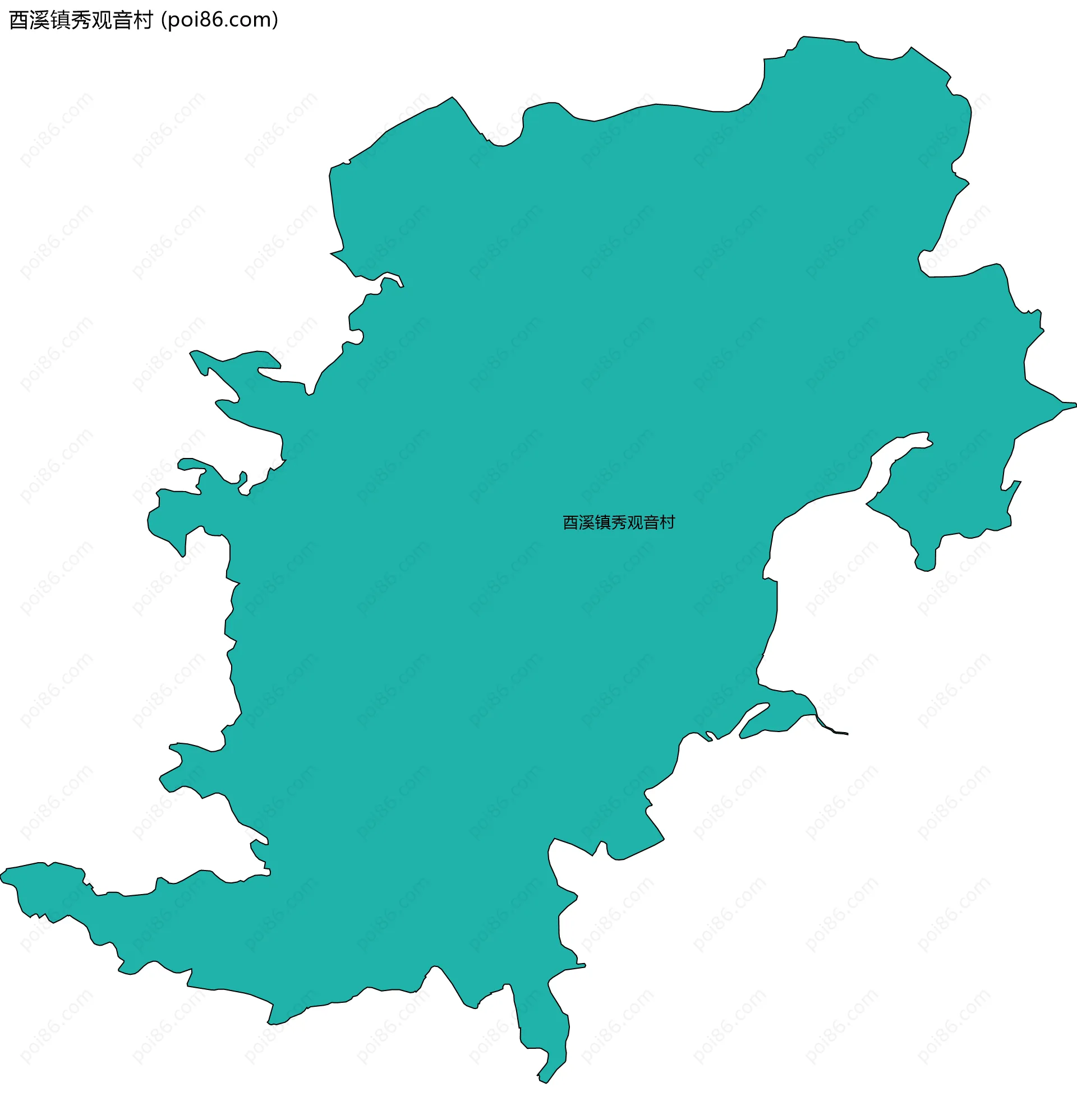 酉溪镇秀观音村边界地图