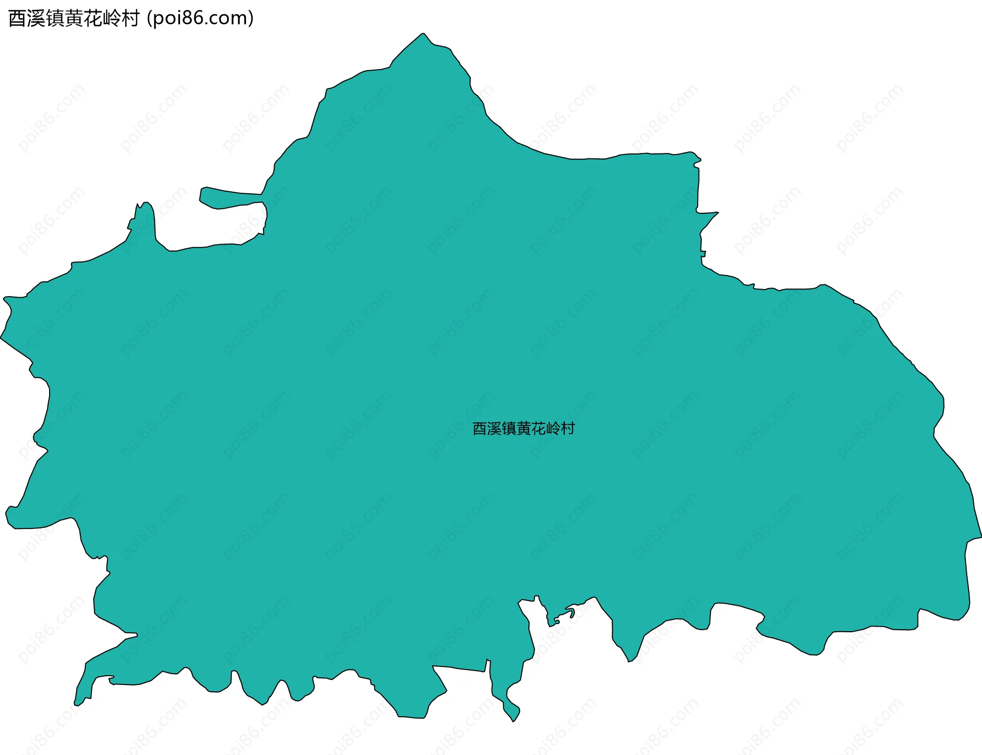 酉溪镇黄花岭村边界地图