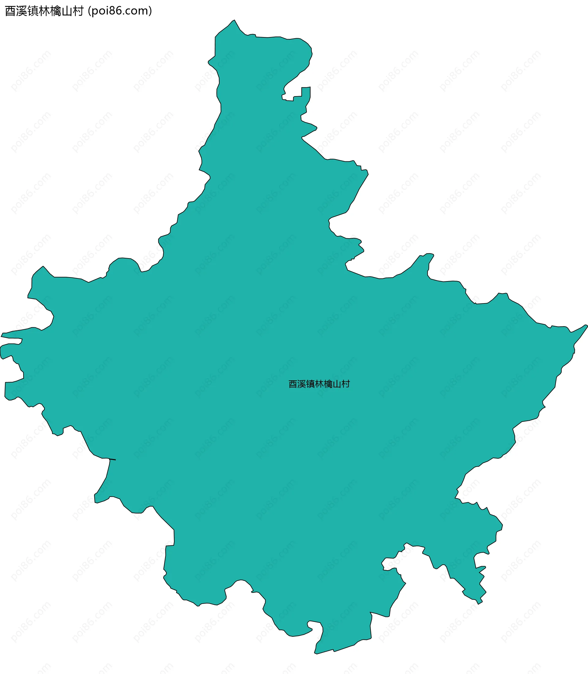 酉溪镇林檎山村边界地图