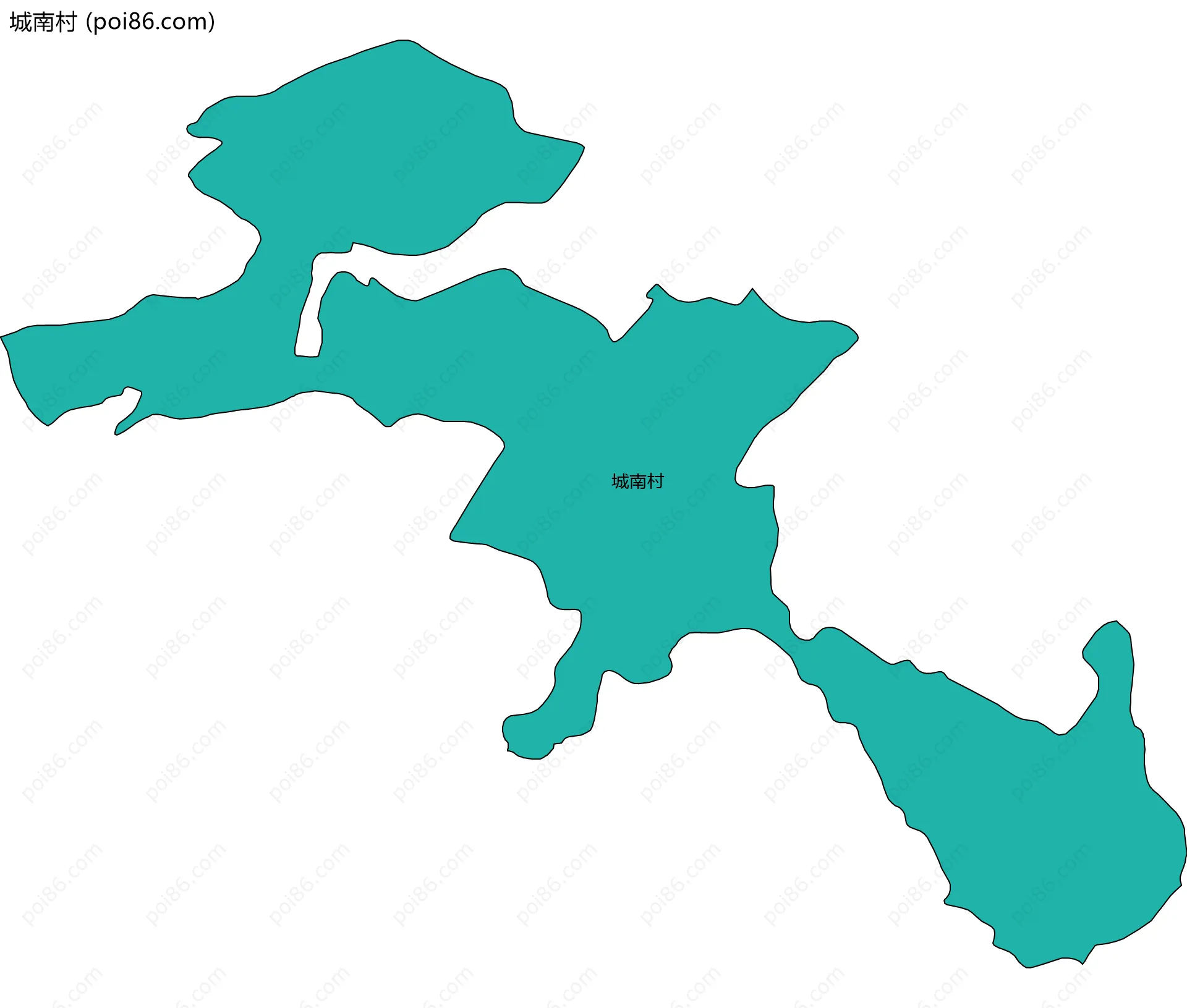 城南村边界地图