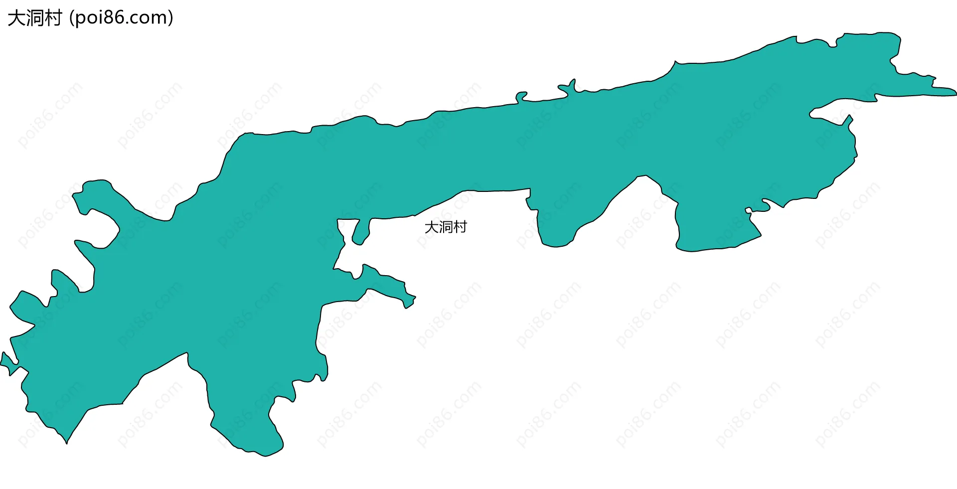 大洞村边界地图