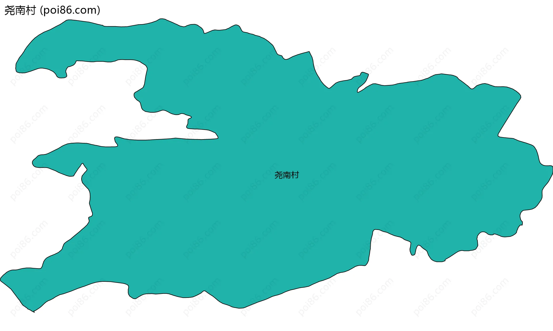 尧南村边界地图