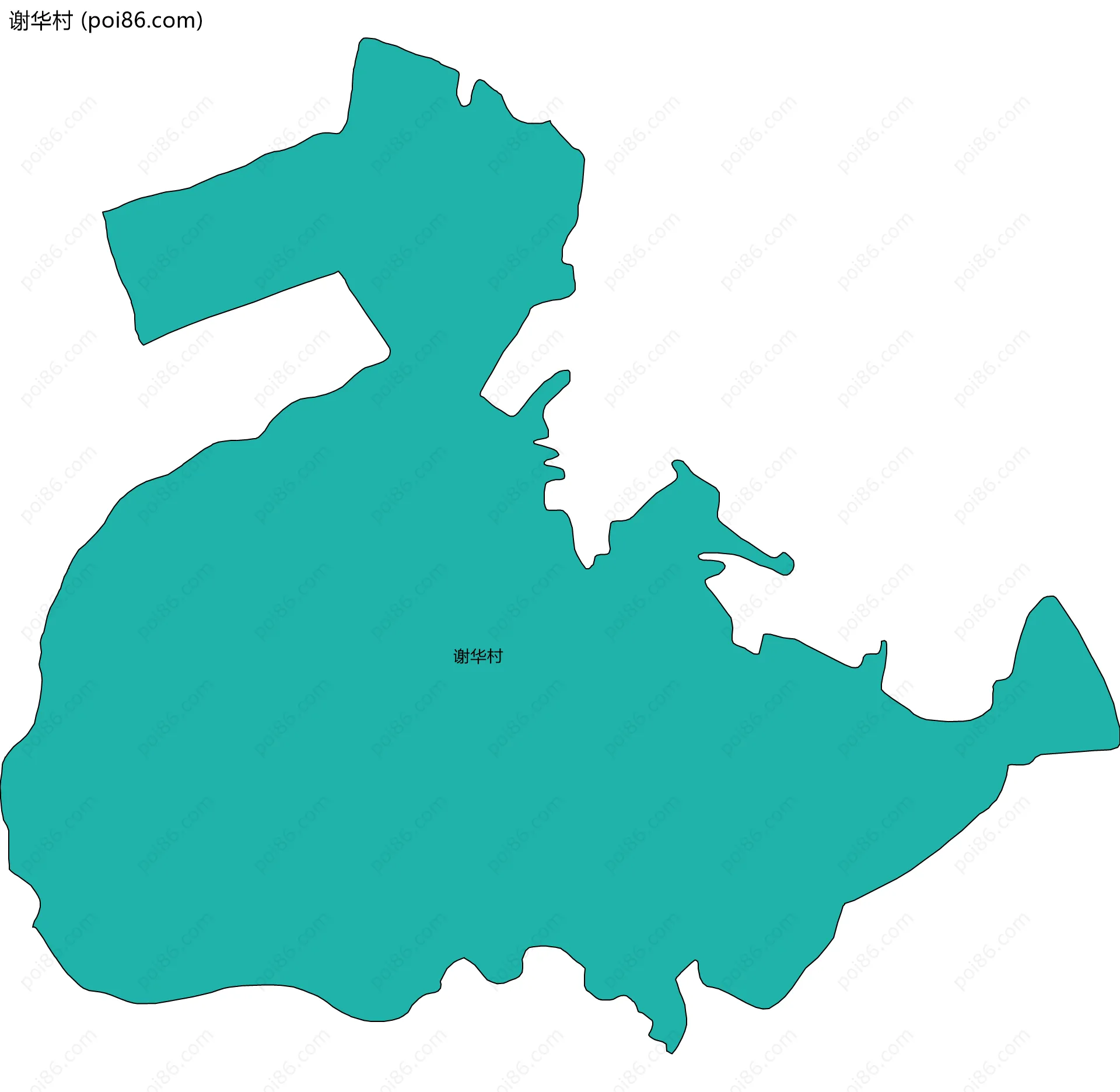 谢华村边界地图