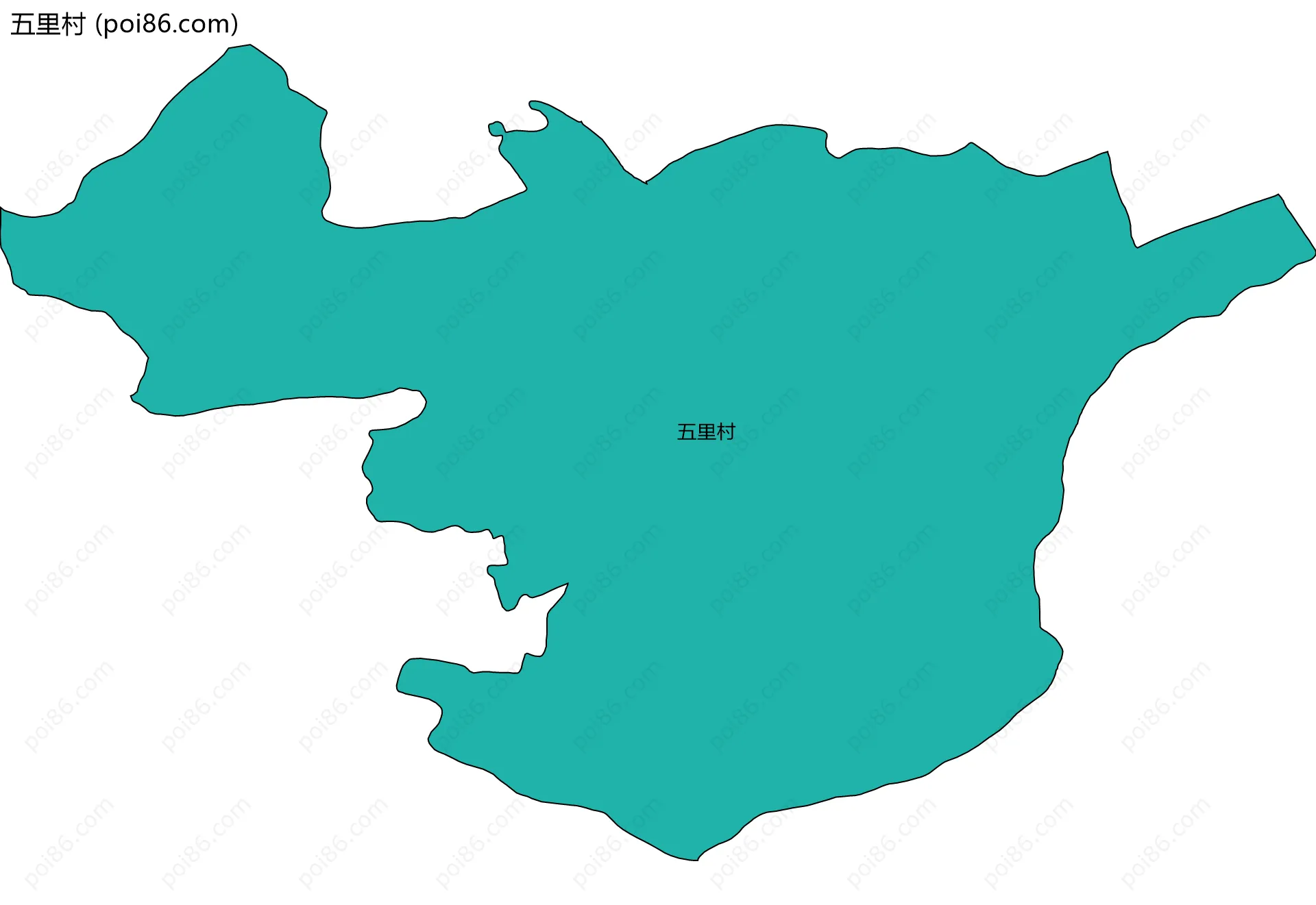 五里村边界地图