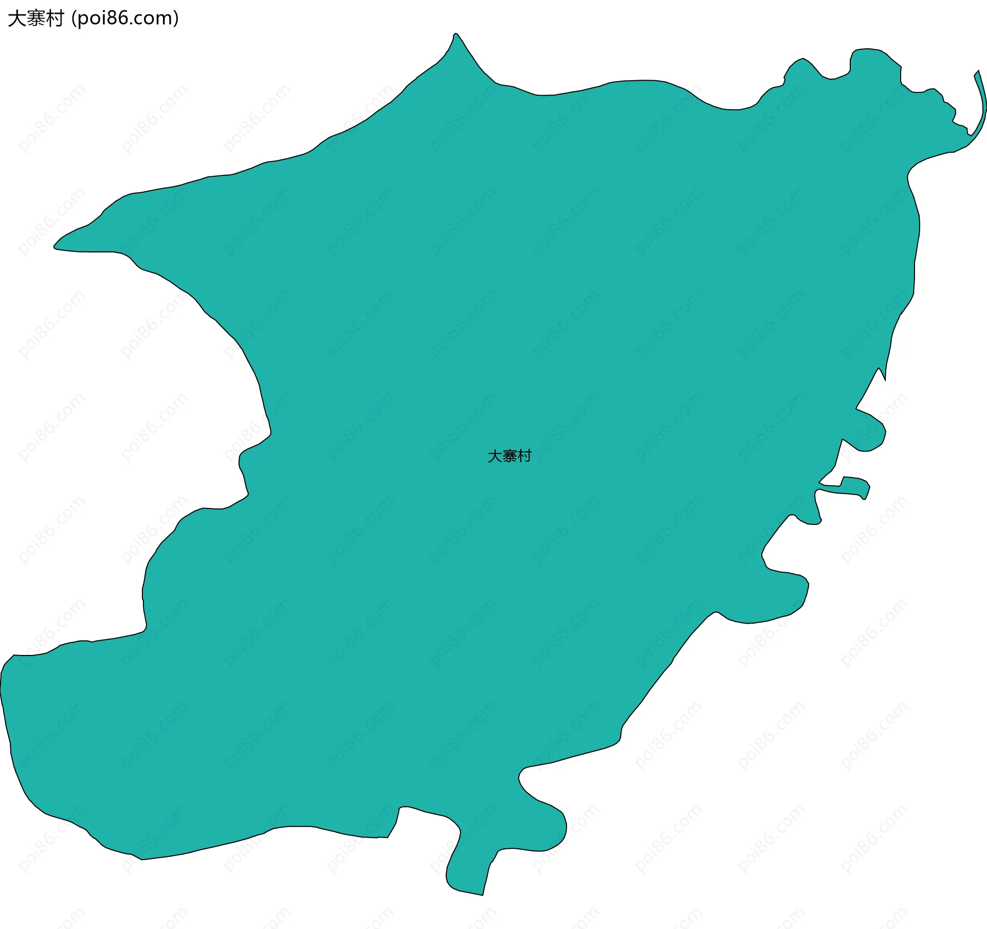 大寨村边界地图