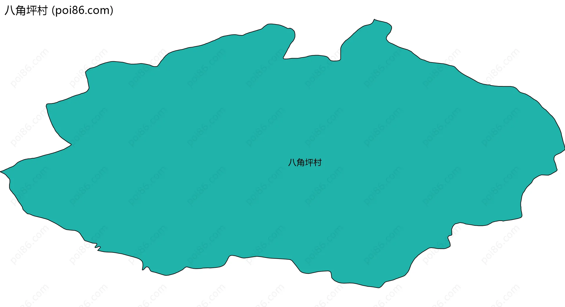 八角坪村边界地图