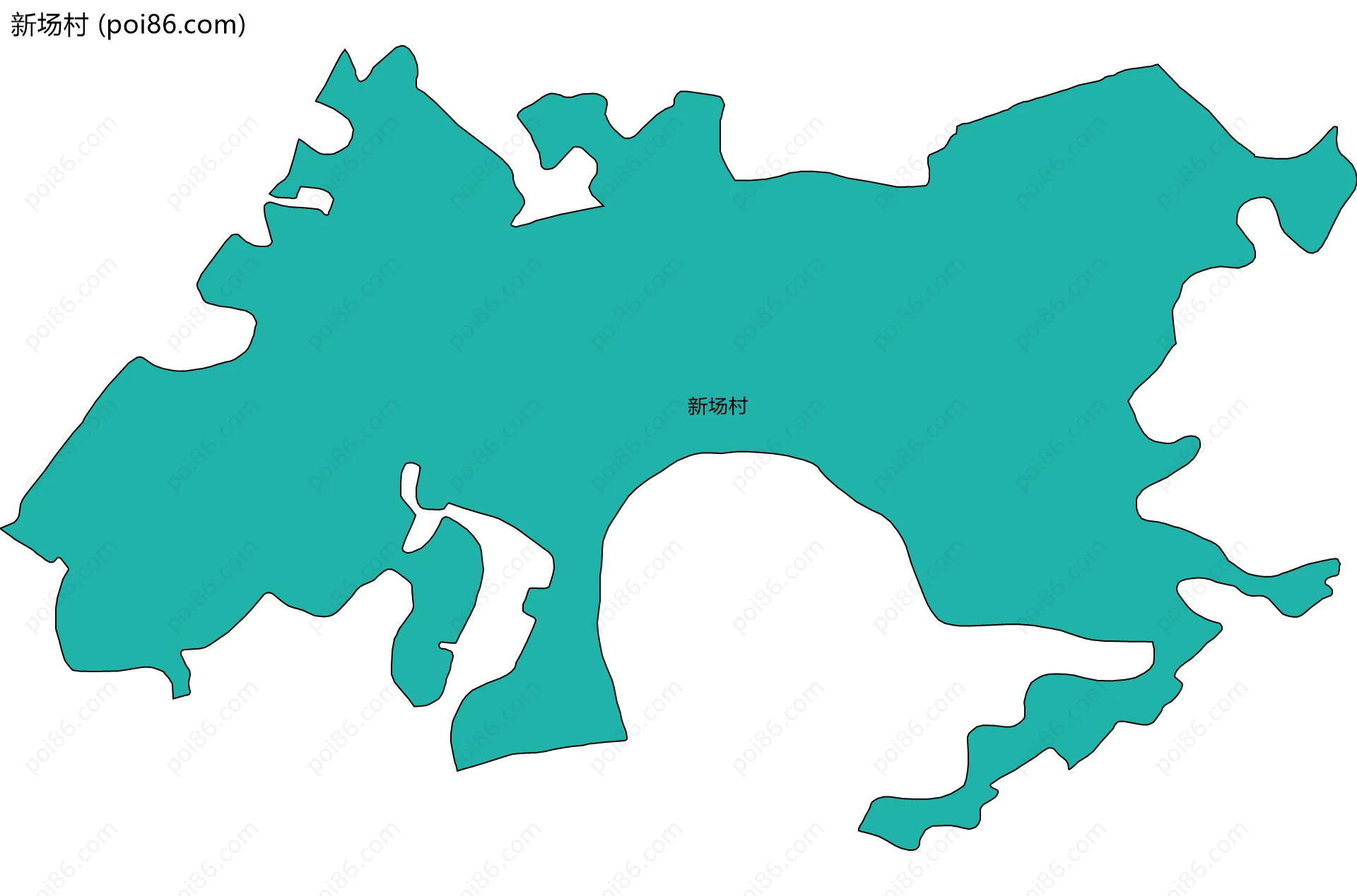 新场村边界地图