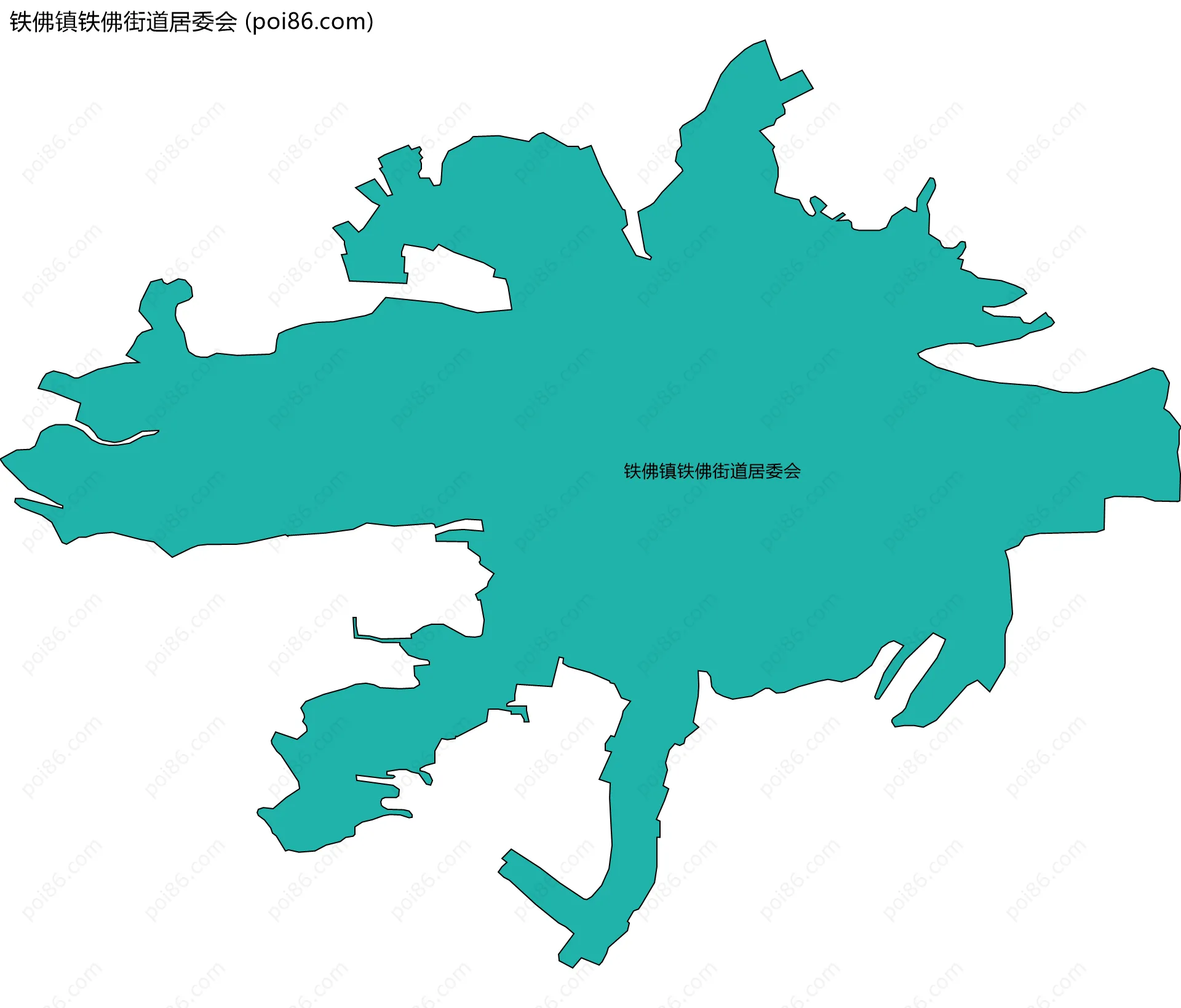 铁佛镇铁佛街道居委会边界地图