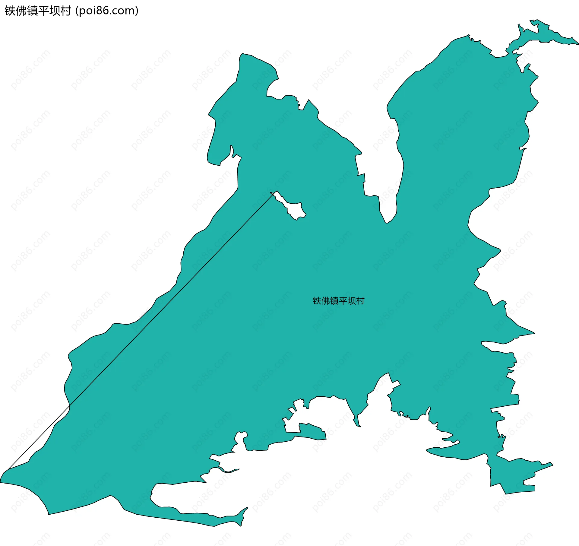 铁佛镇平坝村边界地图