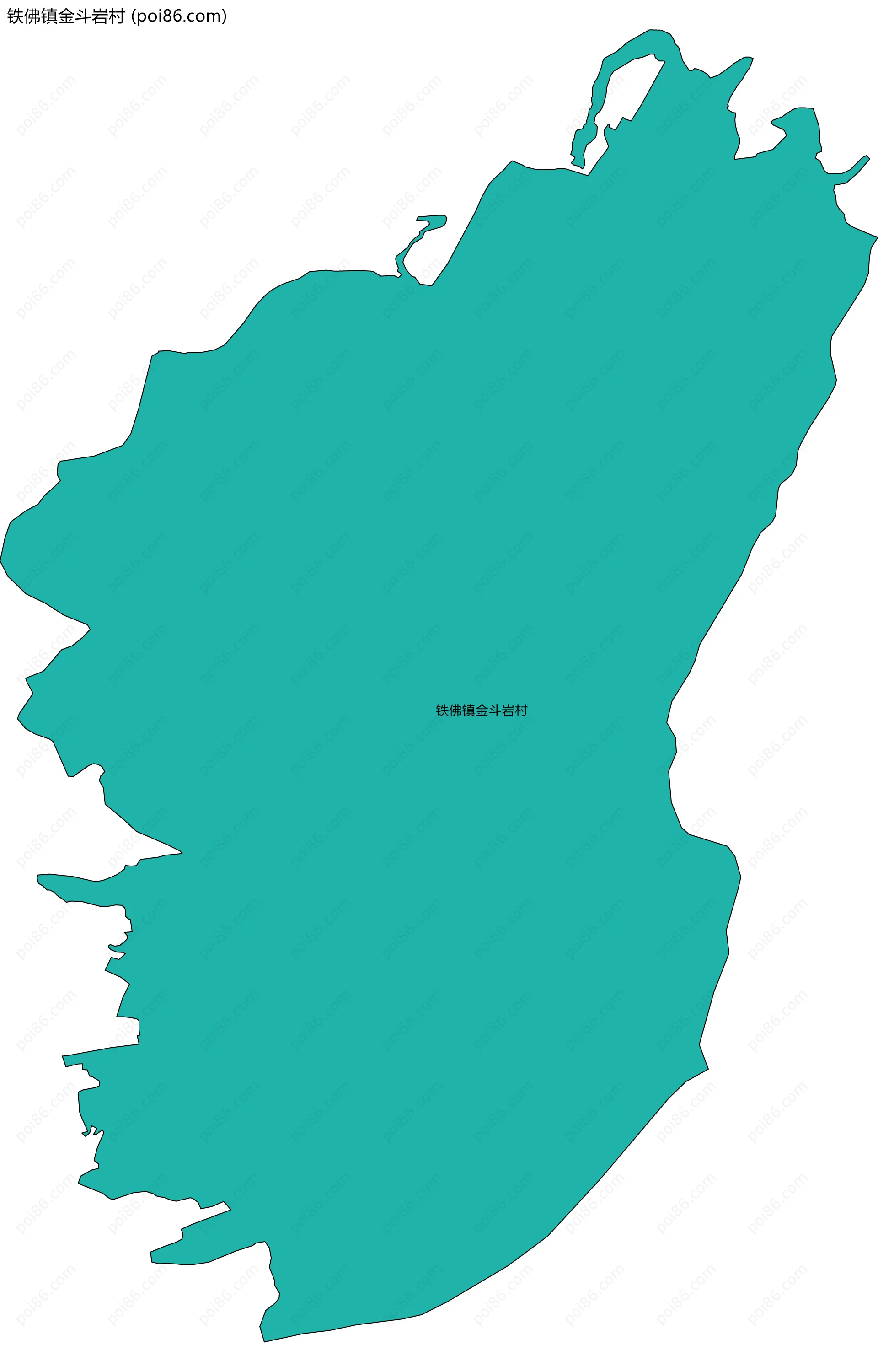 铁佛镇金斗岩村边界地图