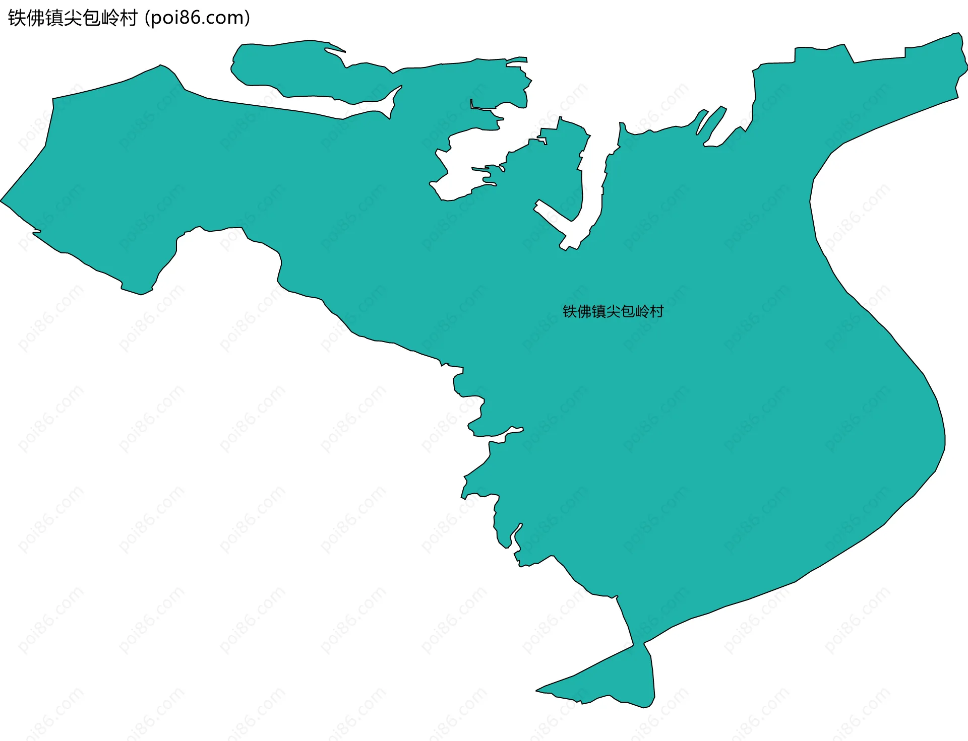 铁佛镇尖包岭村边界地图