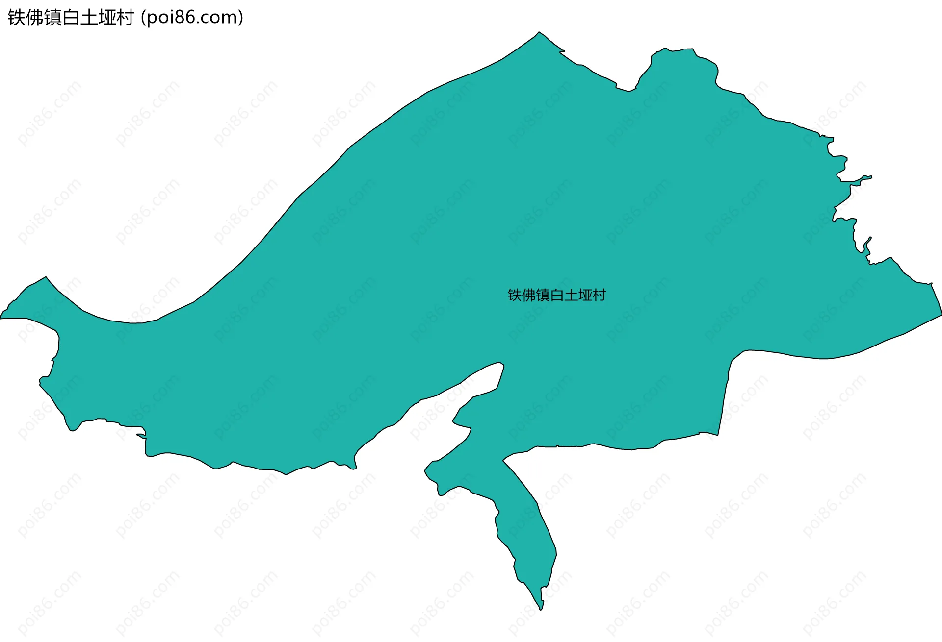 铁佛镇白土垭村边界地图