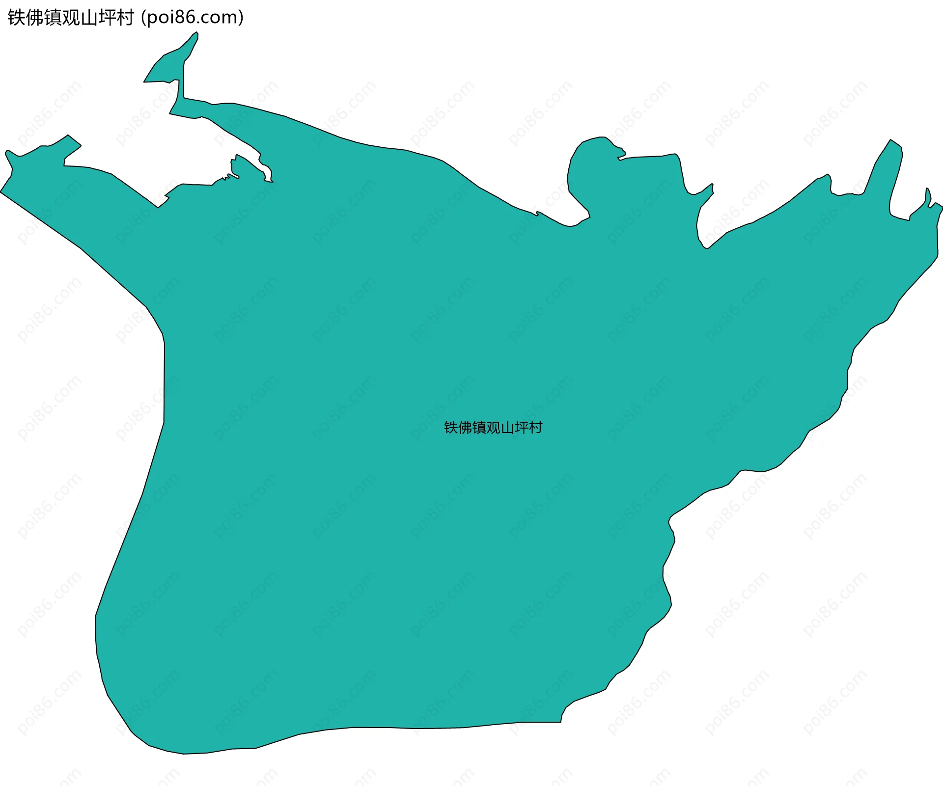 铁佛镇观山坪村边界地图