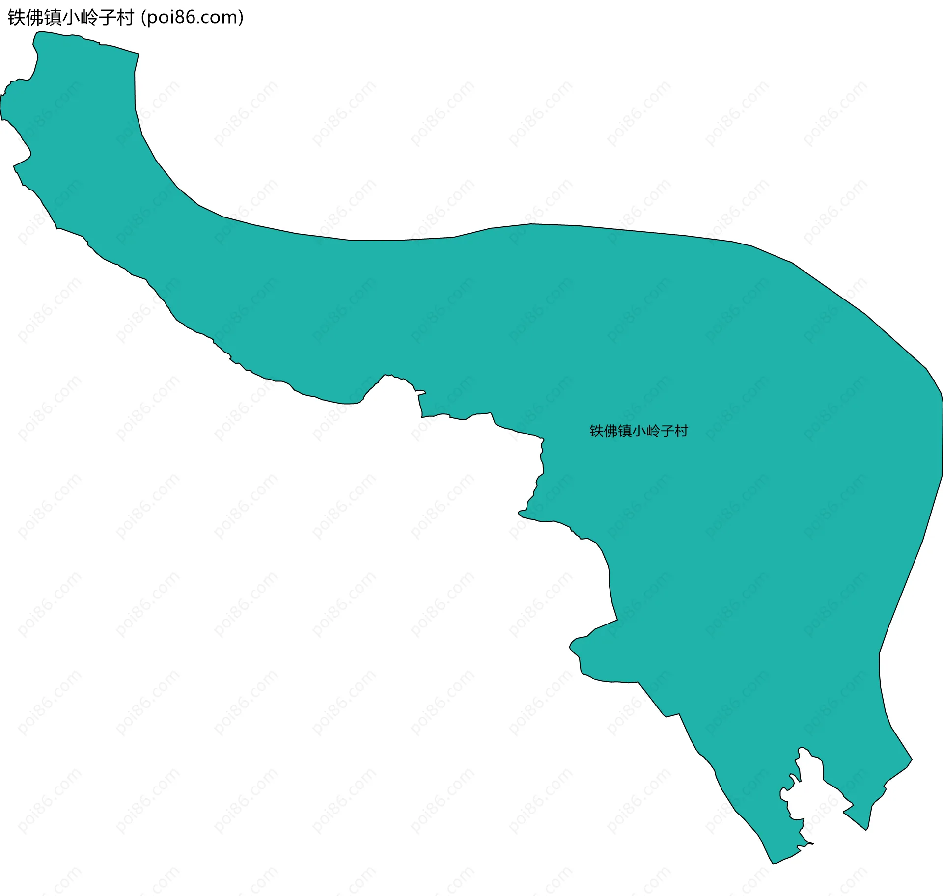 铁佛镇小岭子村边界地图