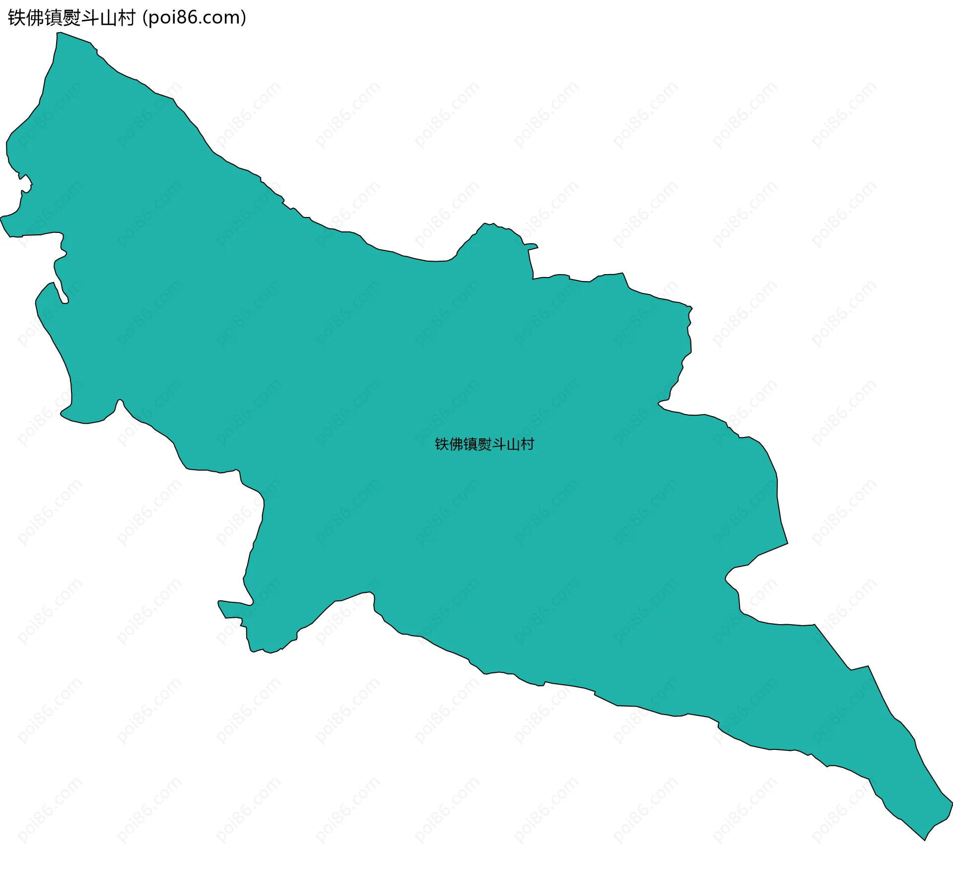铁佛镇熨斗山村边界地图