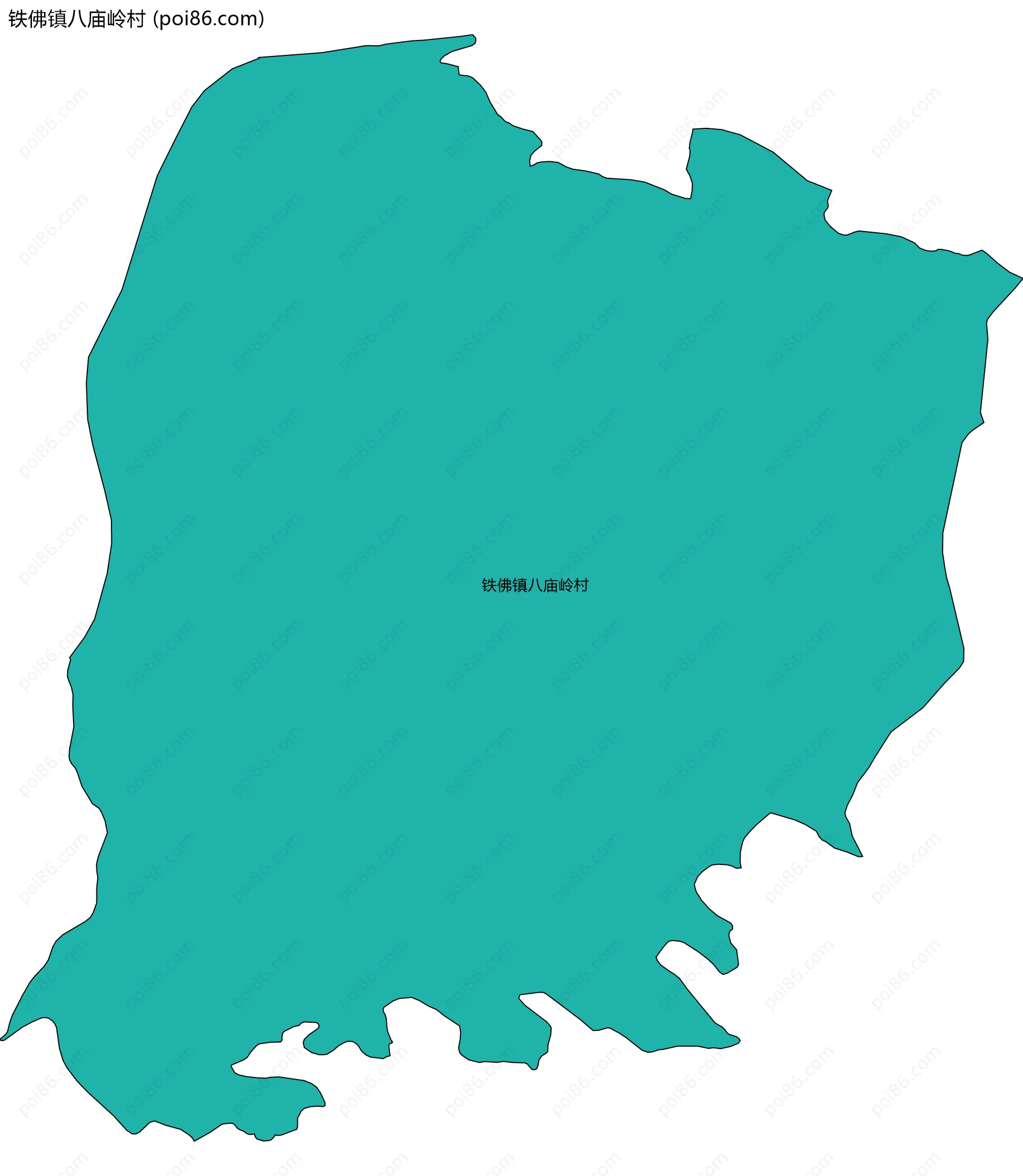 铁佛镇八庙岭村边界地图
