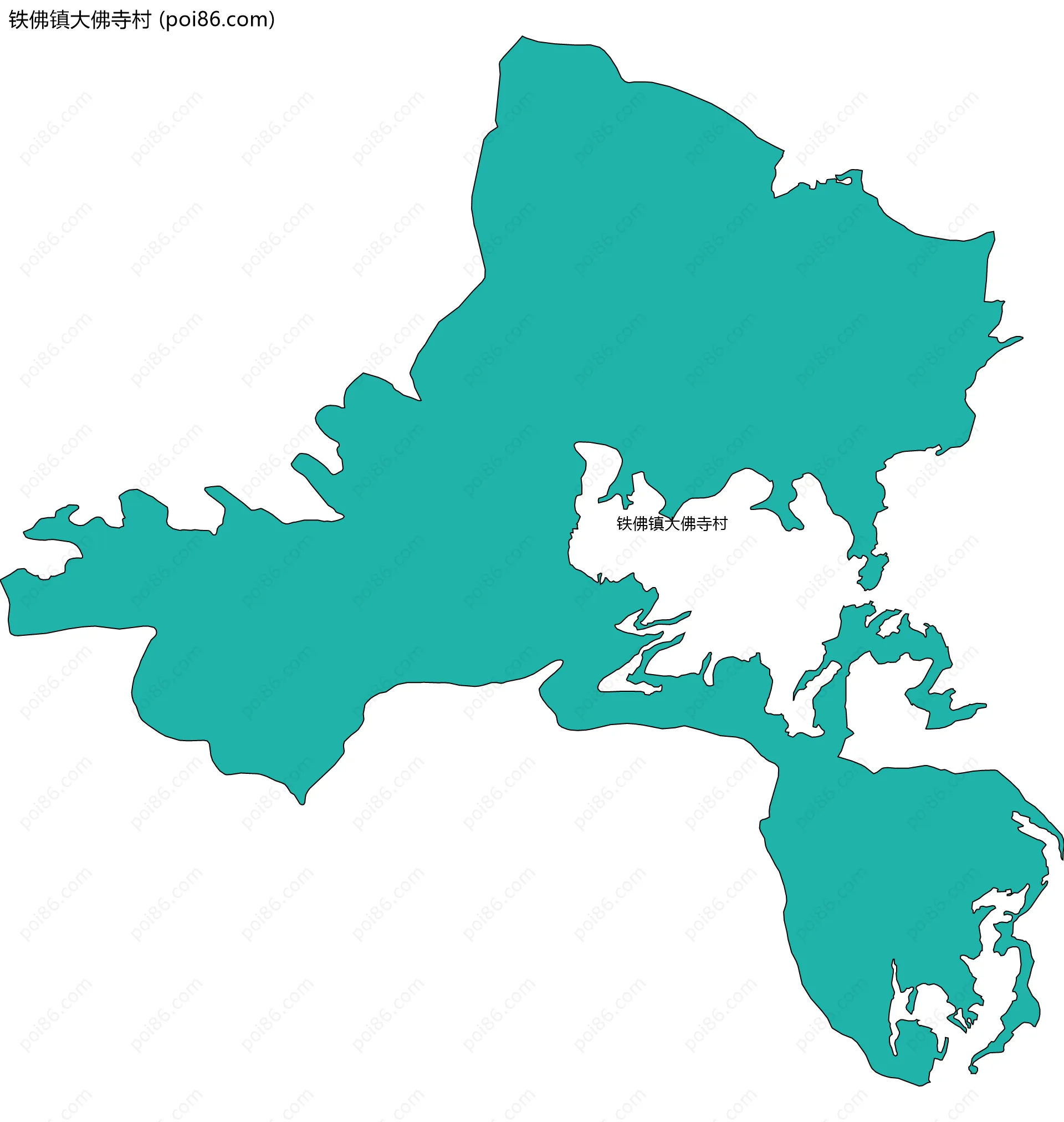 铁佛镇大佛寺村边界地图