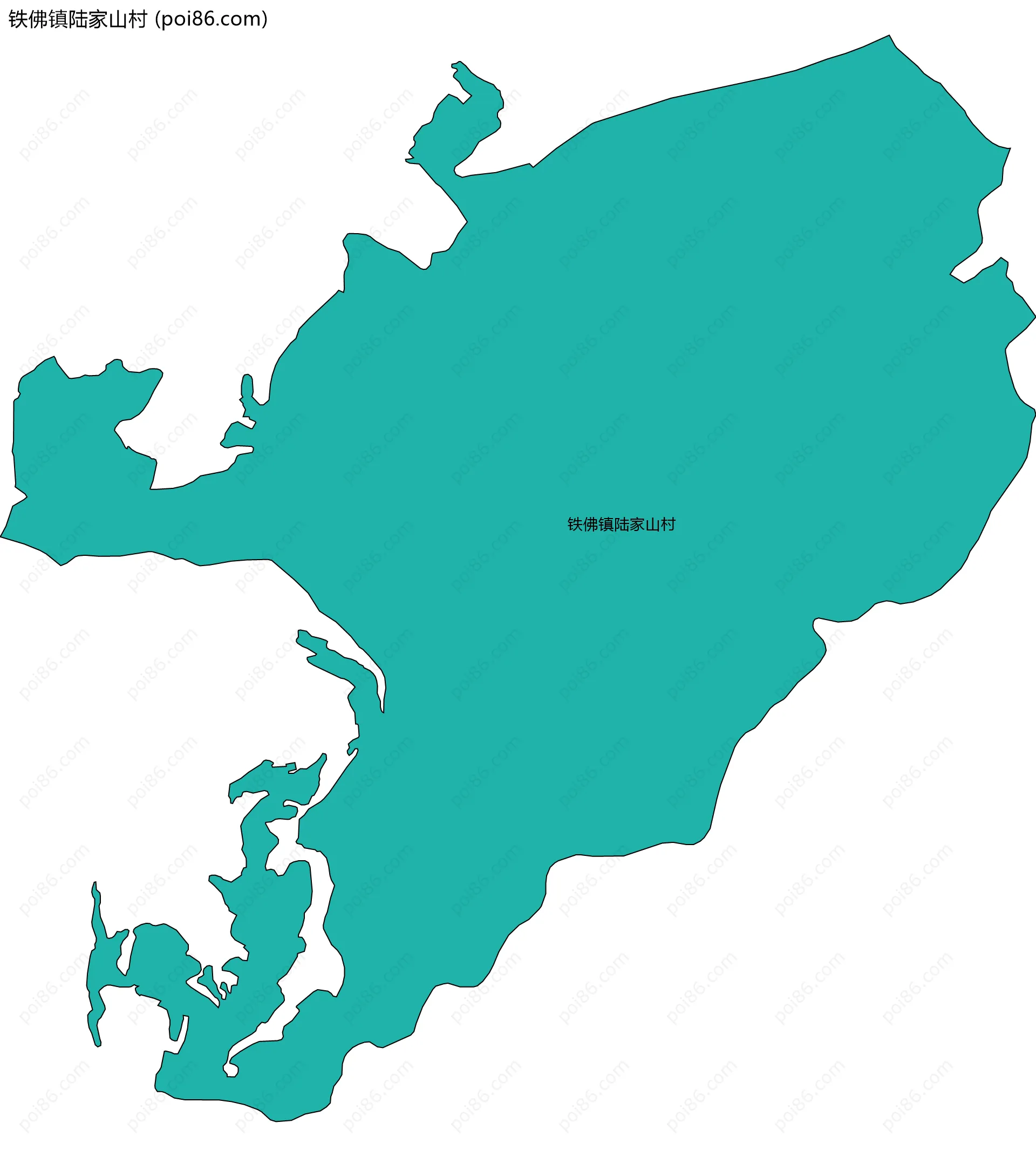 铁佛镇陆家山村边界地图