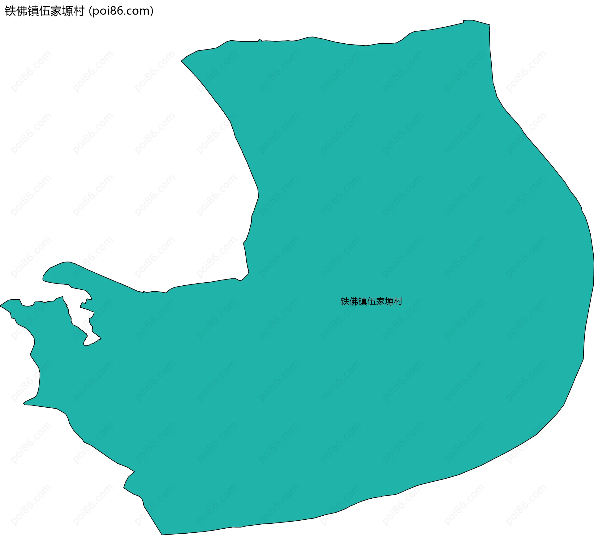 铁佛镇伍家塬村边界地图