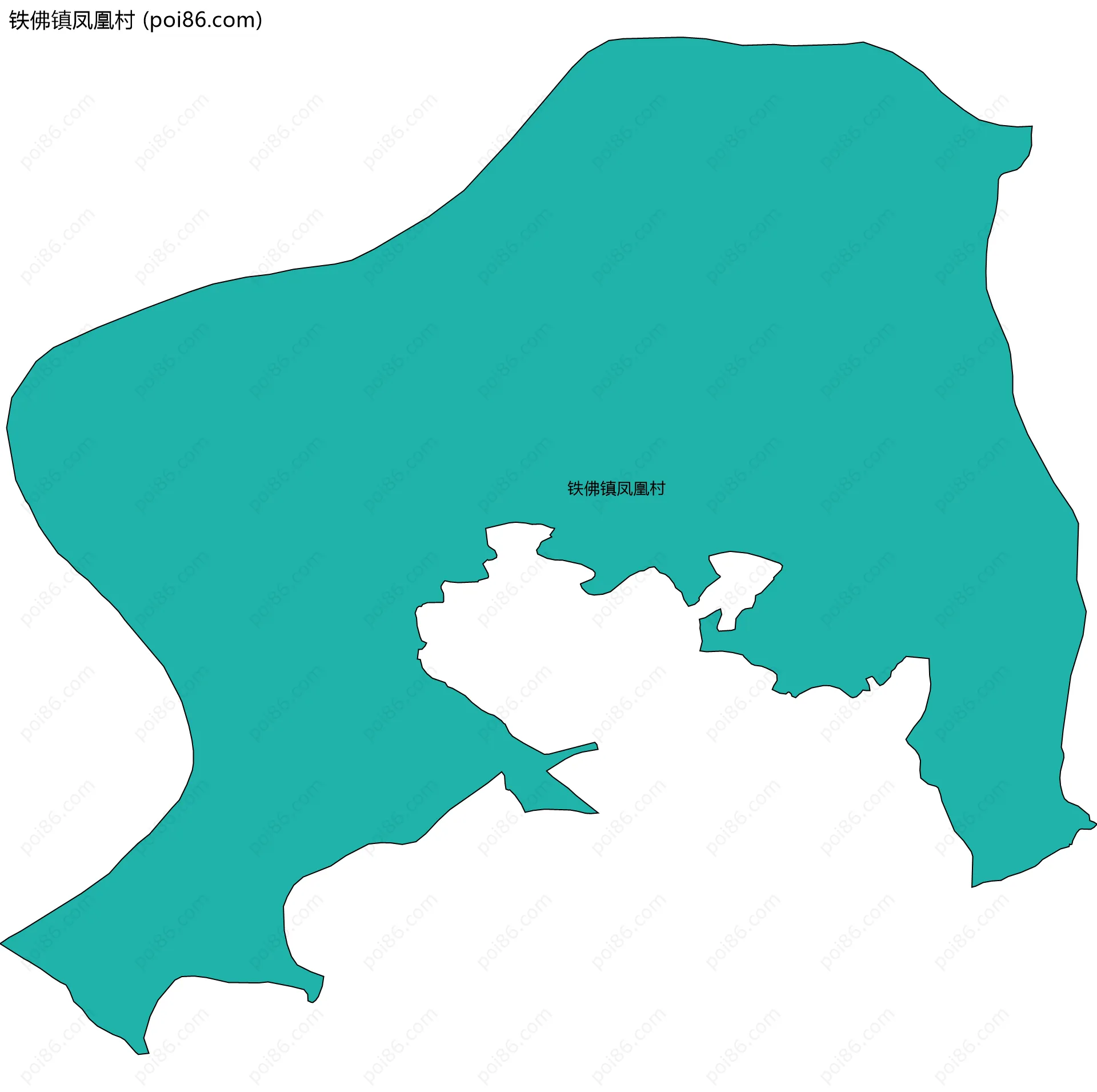 铁佛镇凤凰村边界地图