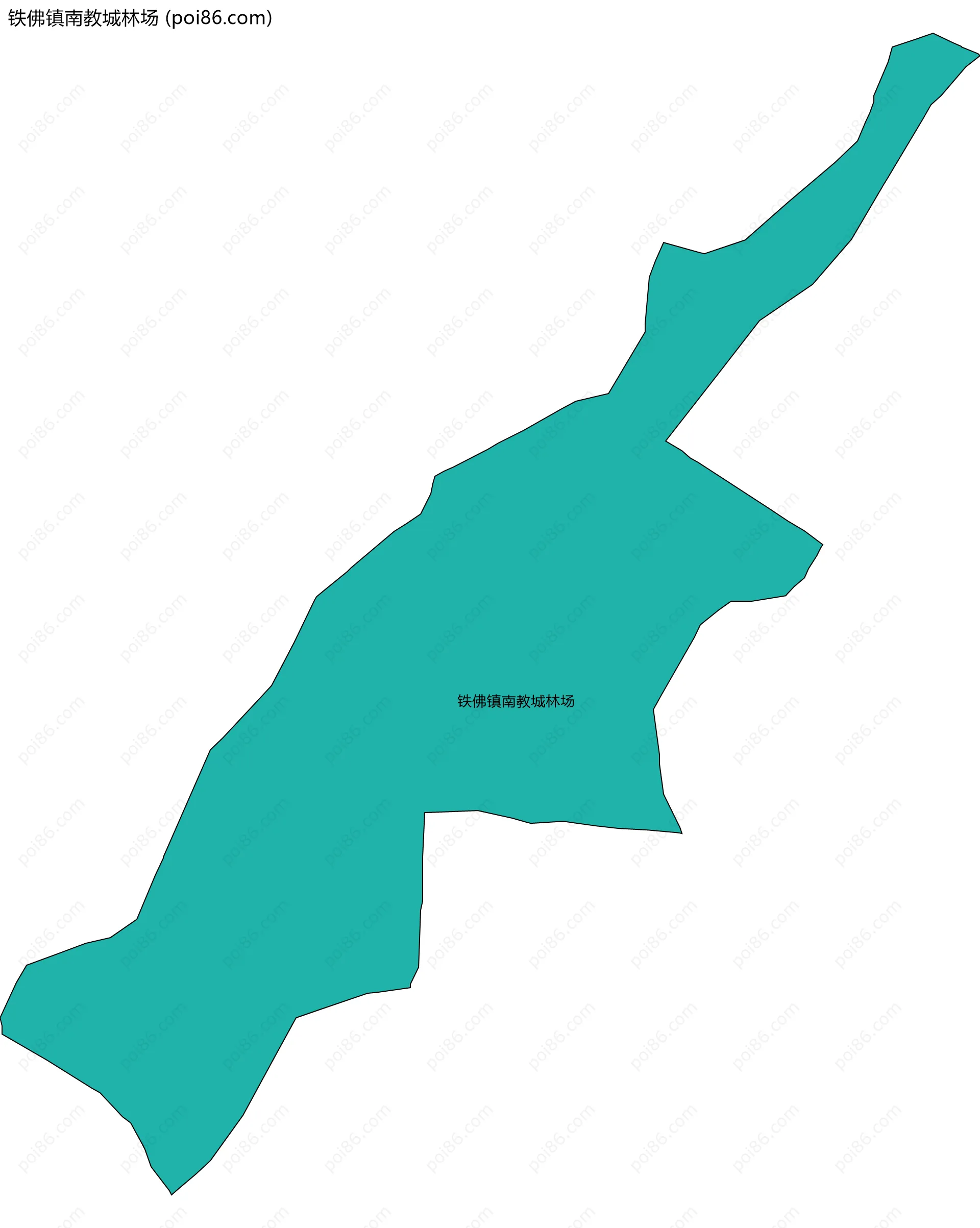 铁佛镇南教城林场边界地图