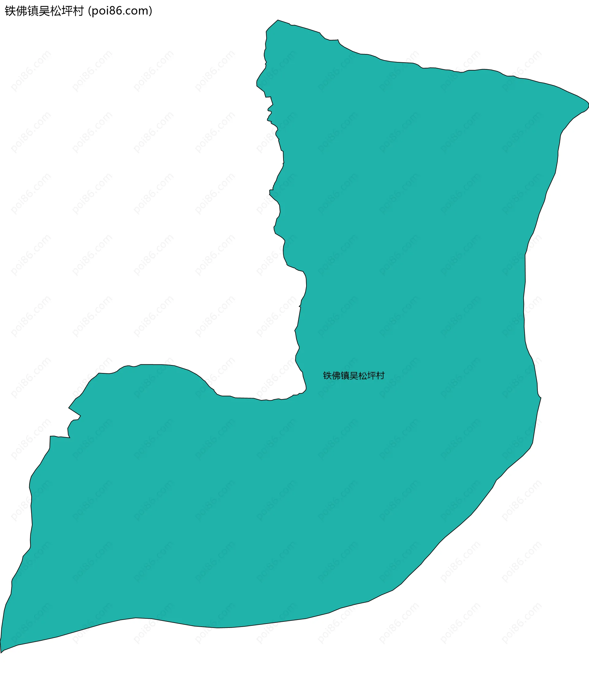 铁佛镇吴松坪村边界地图