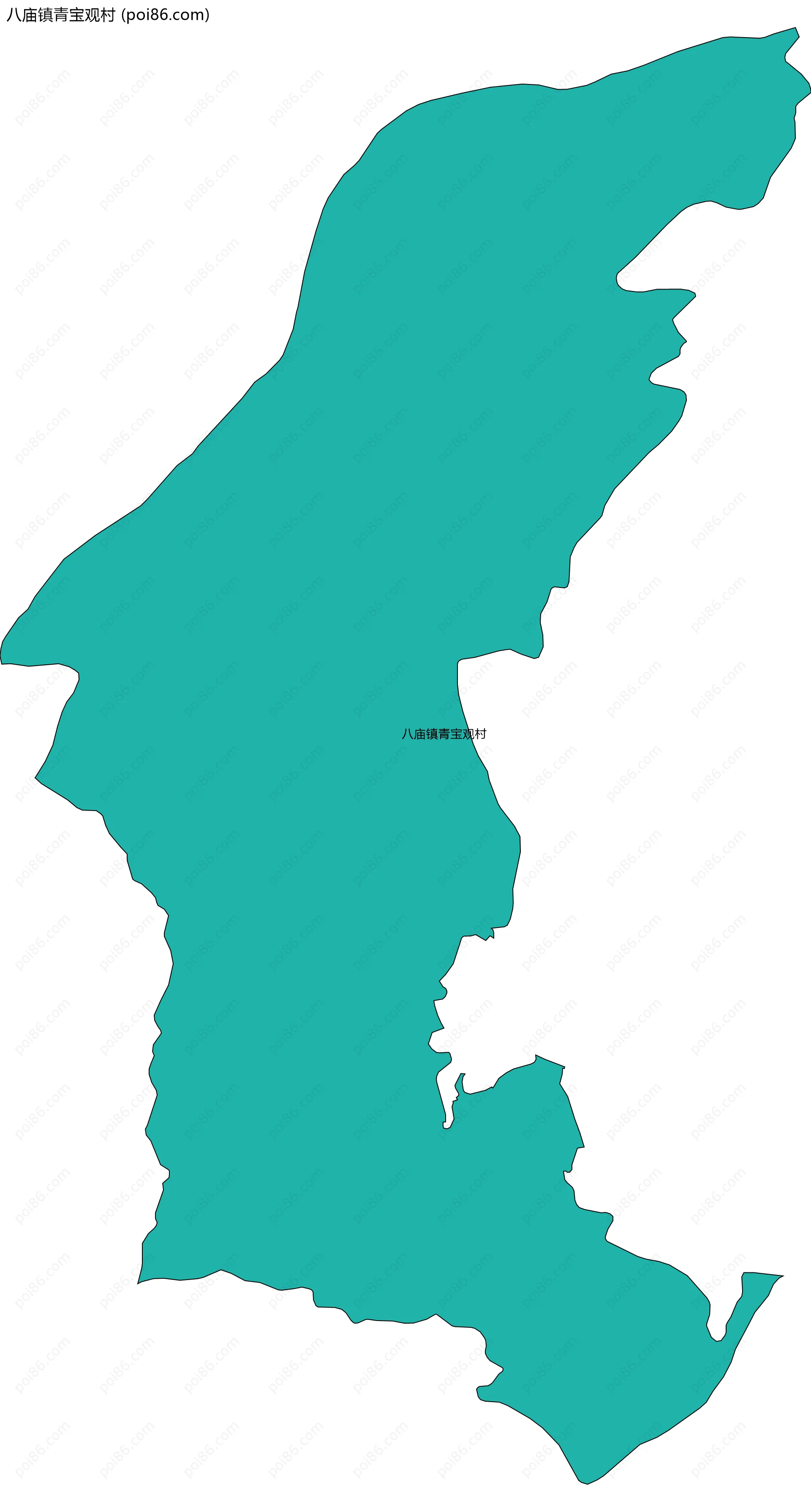 八庙镇青宝观村边界地图