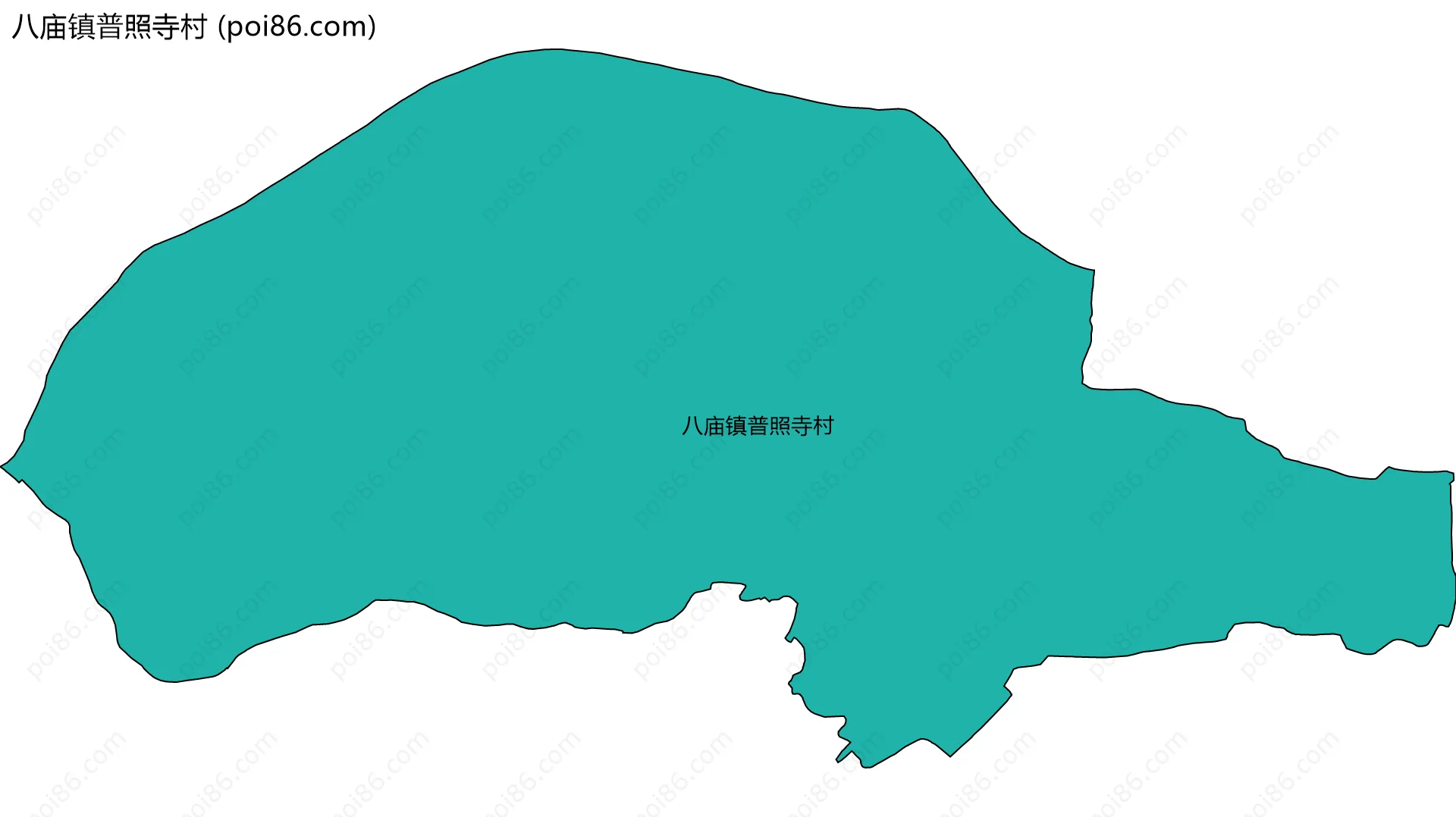 八庙镇普照寺村边界地图