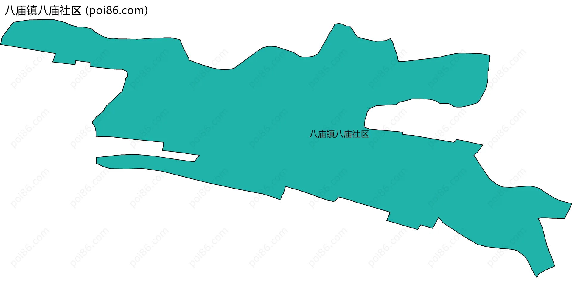八庙镇八庙社区边界地图