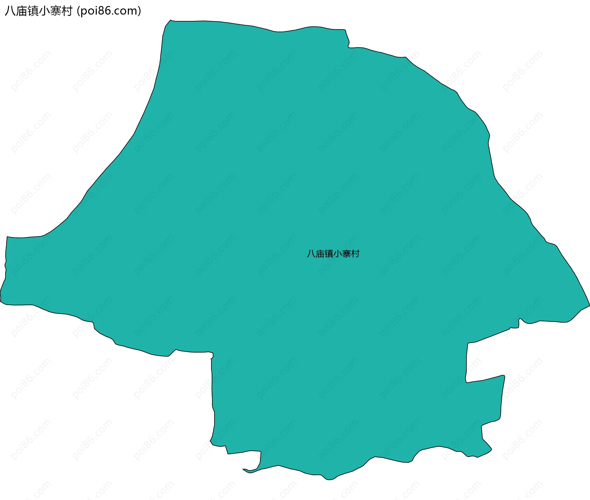 八庙镇小寨村边界地图