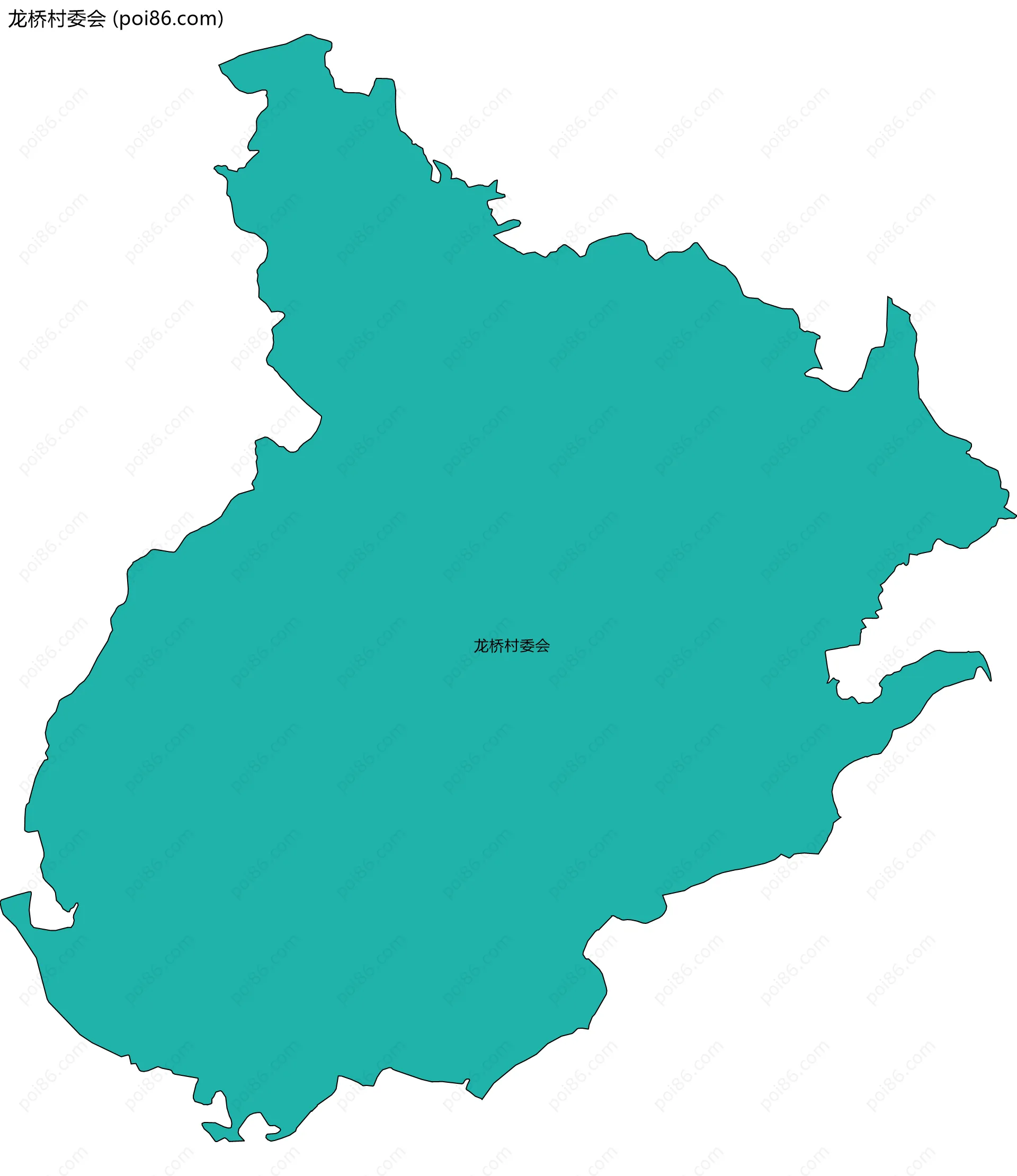 龙桥村委会边界地图