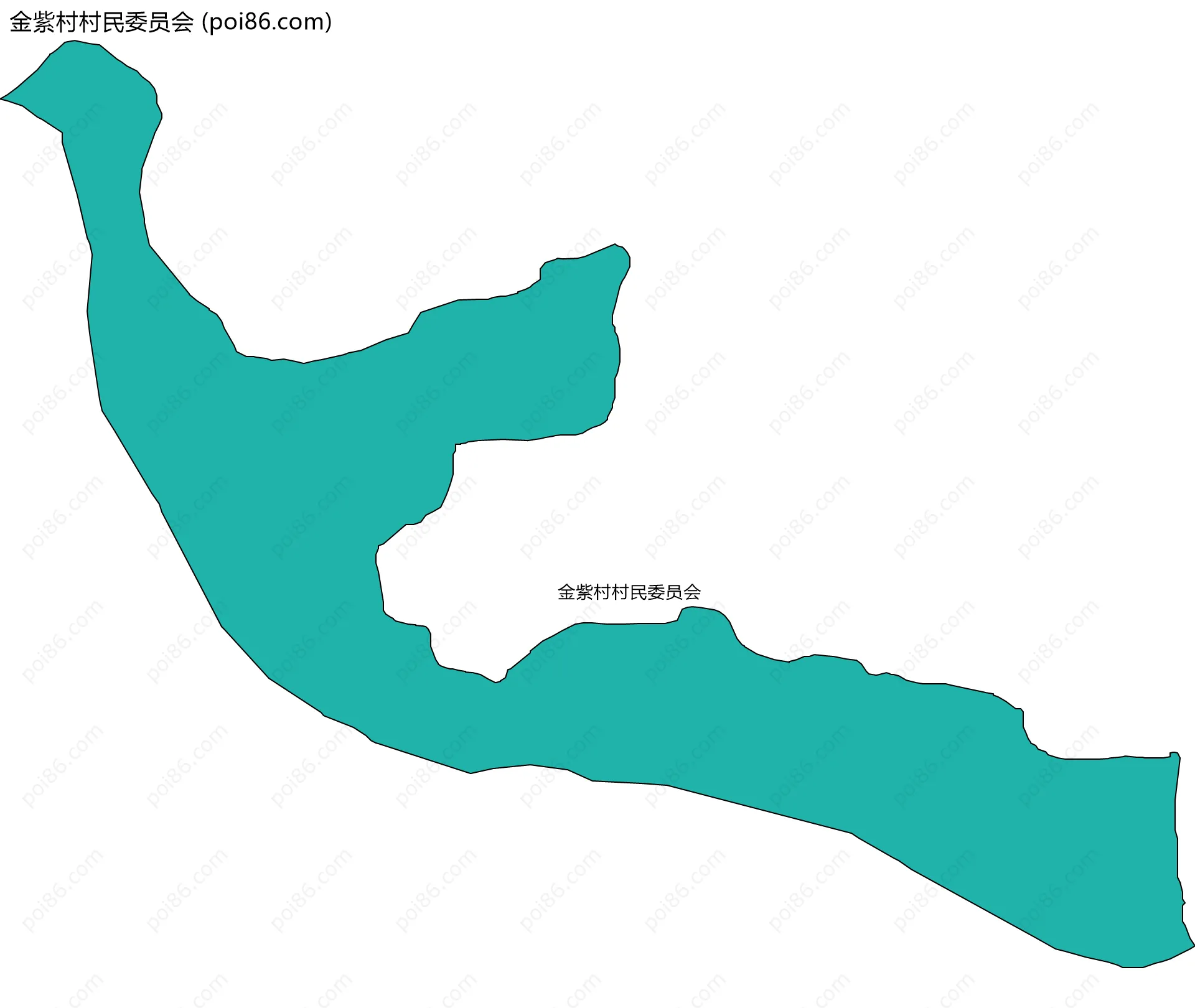 金紫村村民委员会边界地图