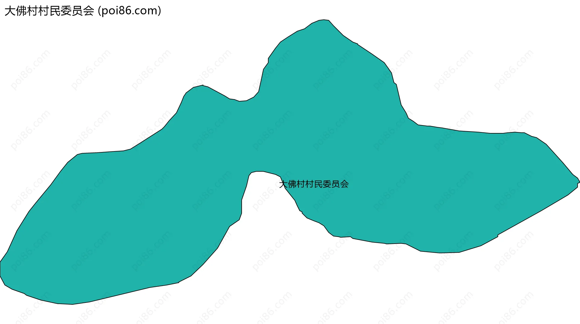 大佛村村民委员会边界地图