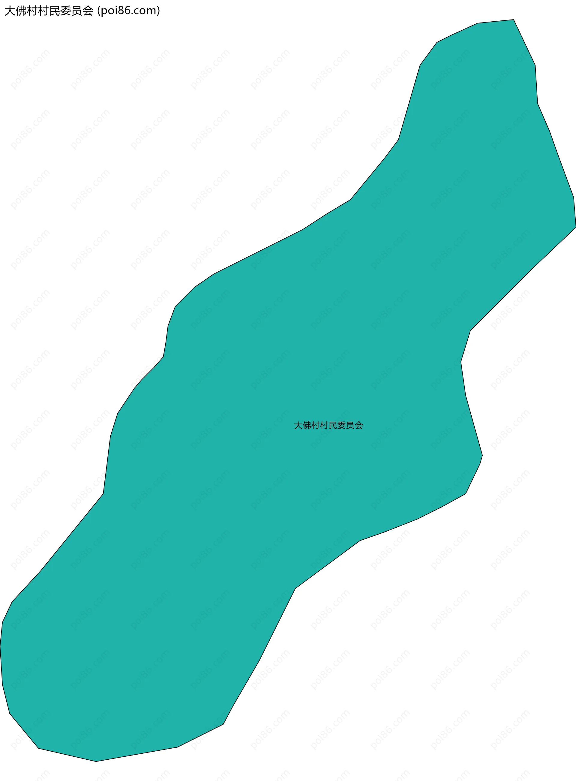 大佛村村民委员会边界地图