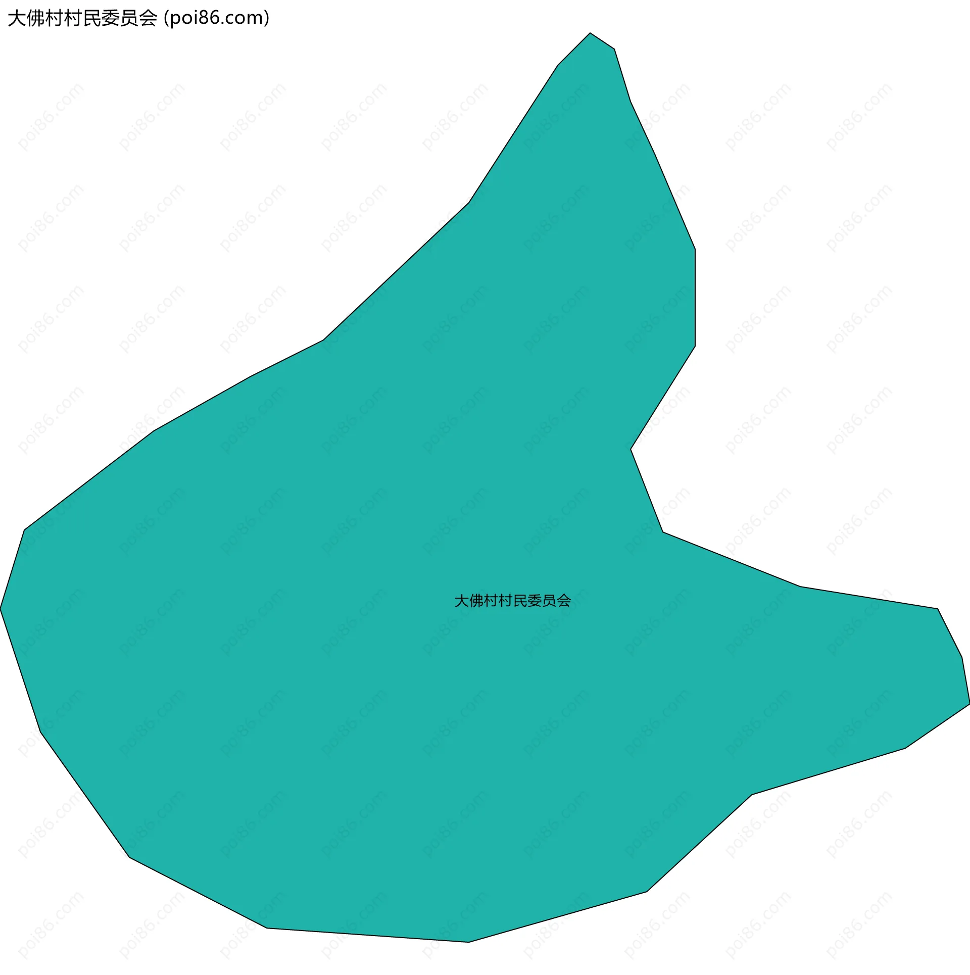 大佛村村民委员会边界地图