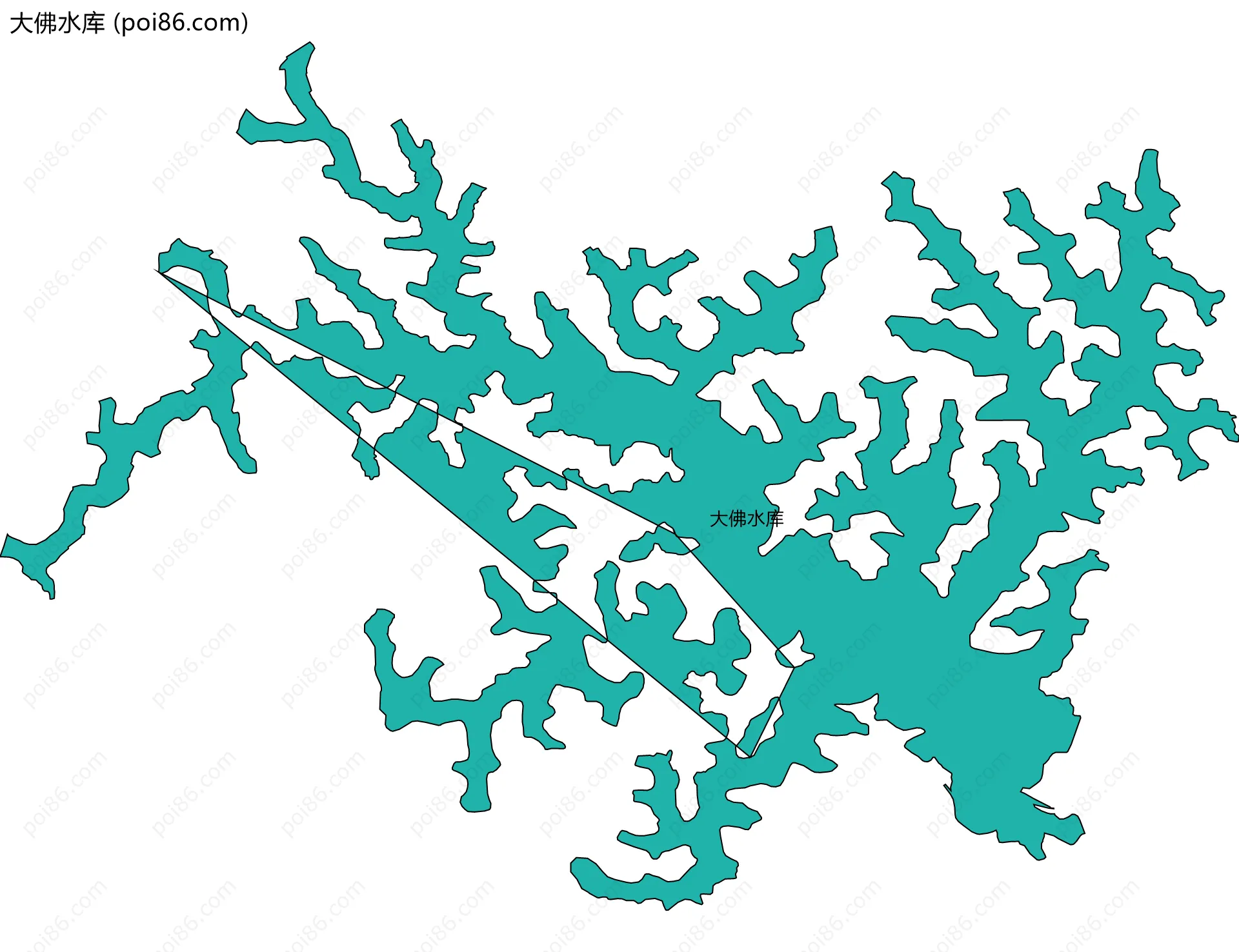 大佛水库边界地图