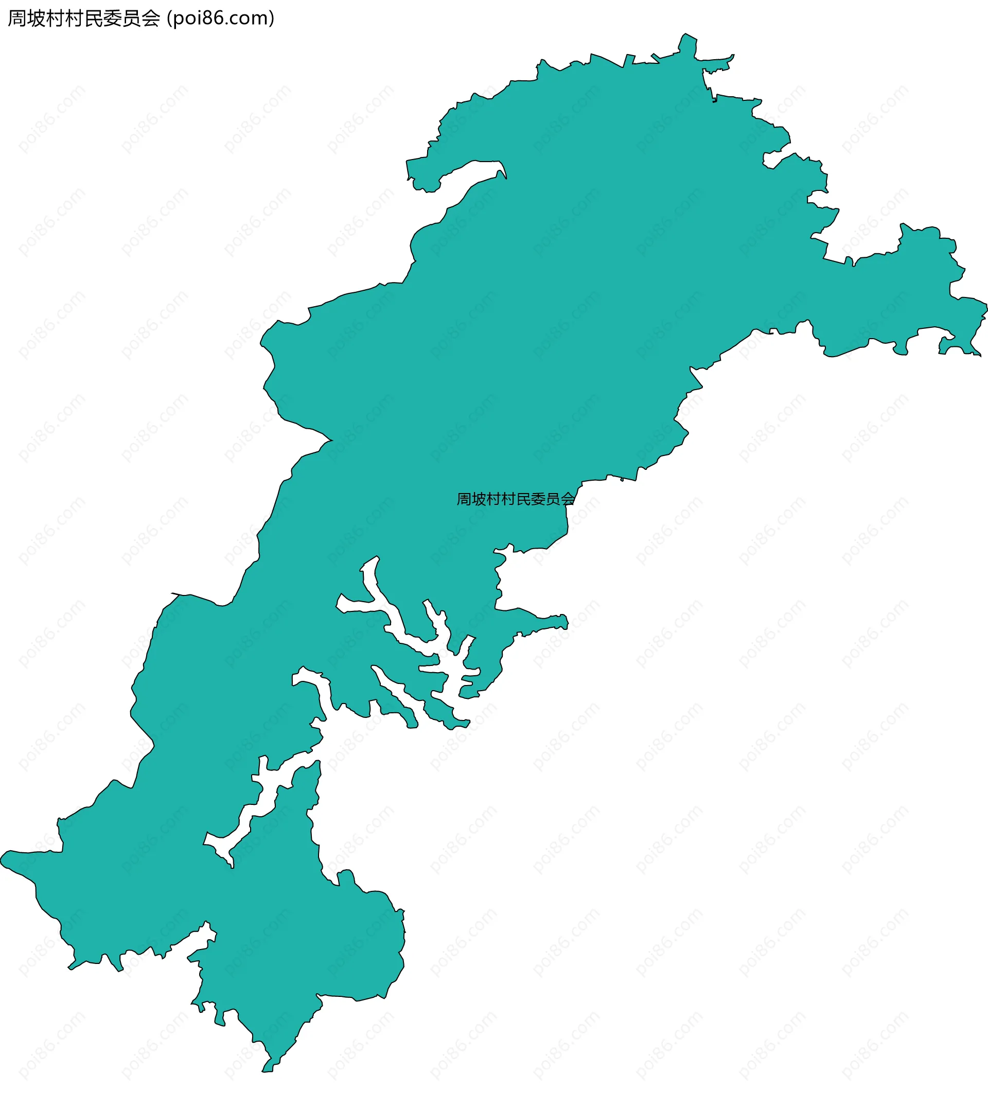 周坡村村民委员会边界地图