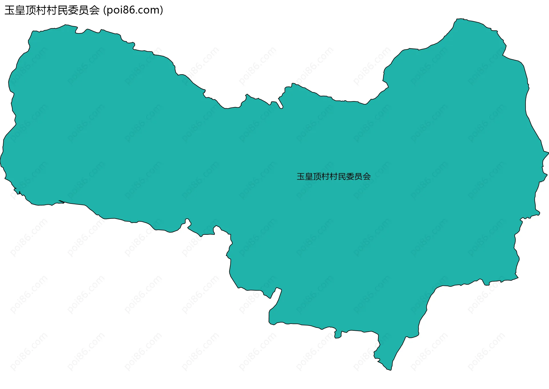 玉皇顶村村民委员会边界地图