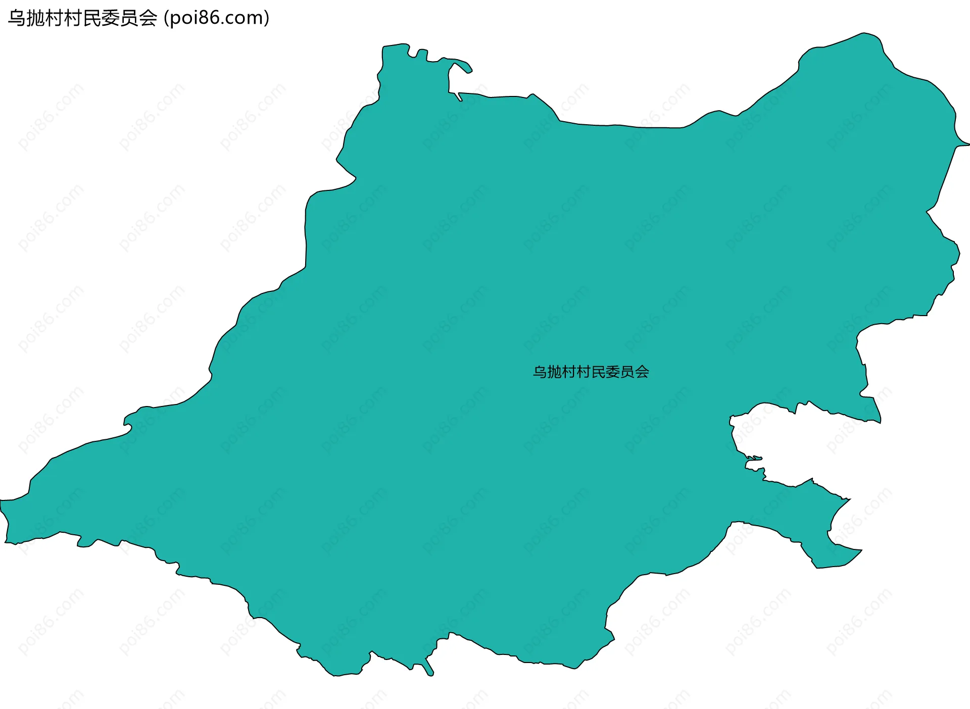 乌抛村村民委员会边界地图