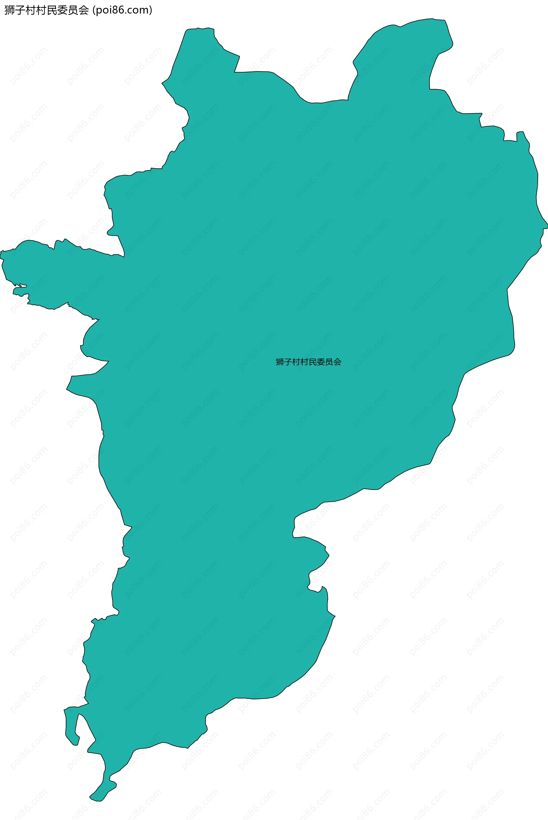 狮子村村民委员会边界地图