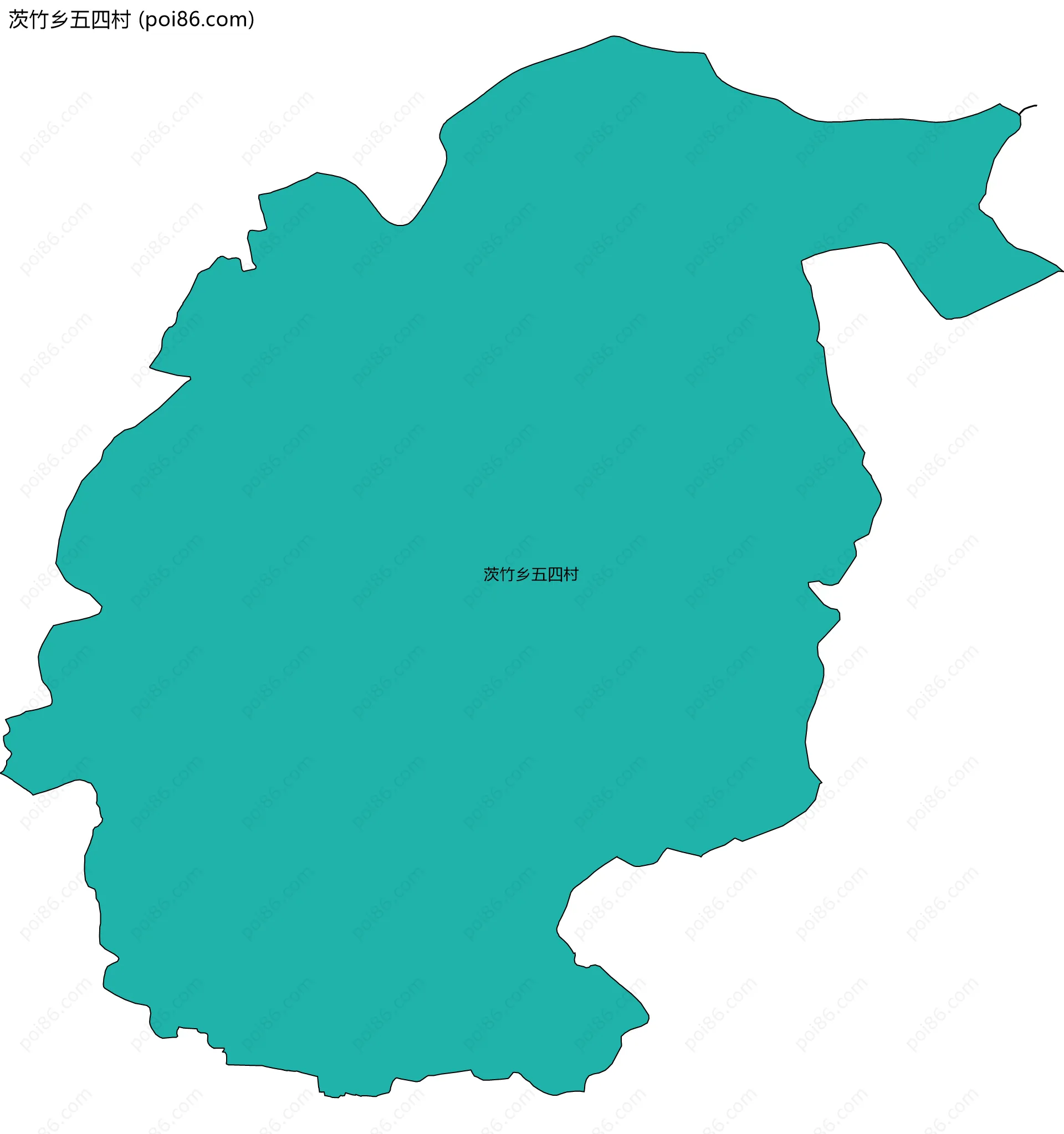 茨竹乡五四村边界地图